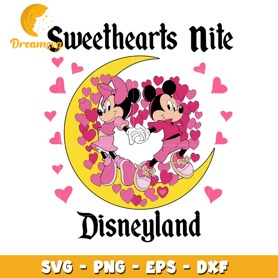 Minnie Mickey Disneyland Sweethearts Night SVG