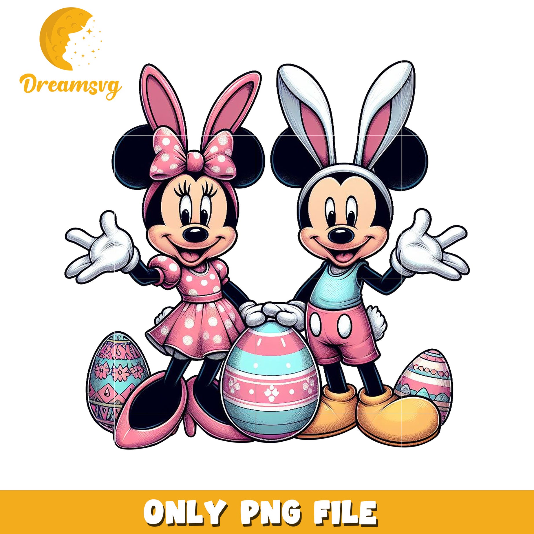 Minnie Mickey Easter PNG Bunny