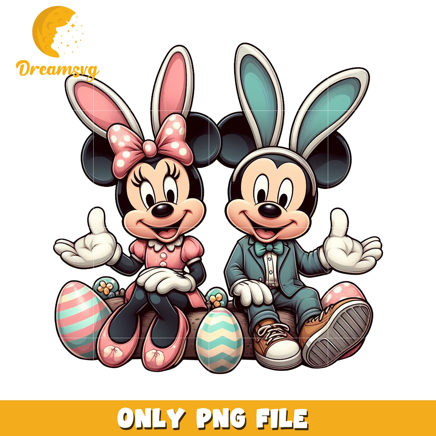 Minnie Mickey Easter PNG Download