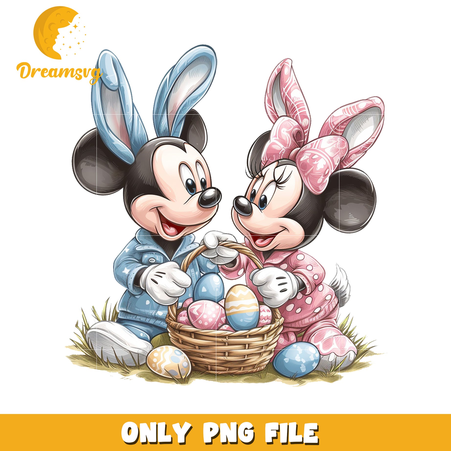 Minnie Mickey Easter PNG Sublimation