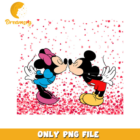Minnie Mickey Kiss PNG Valentine Design