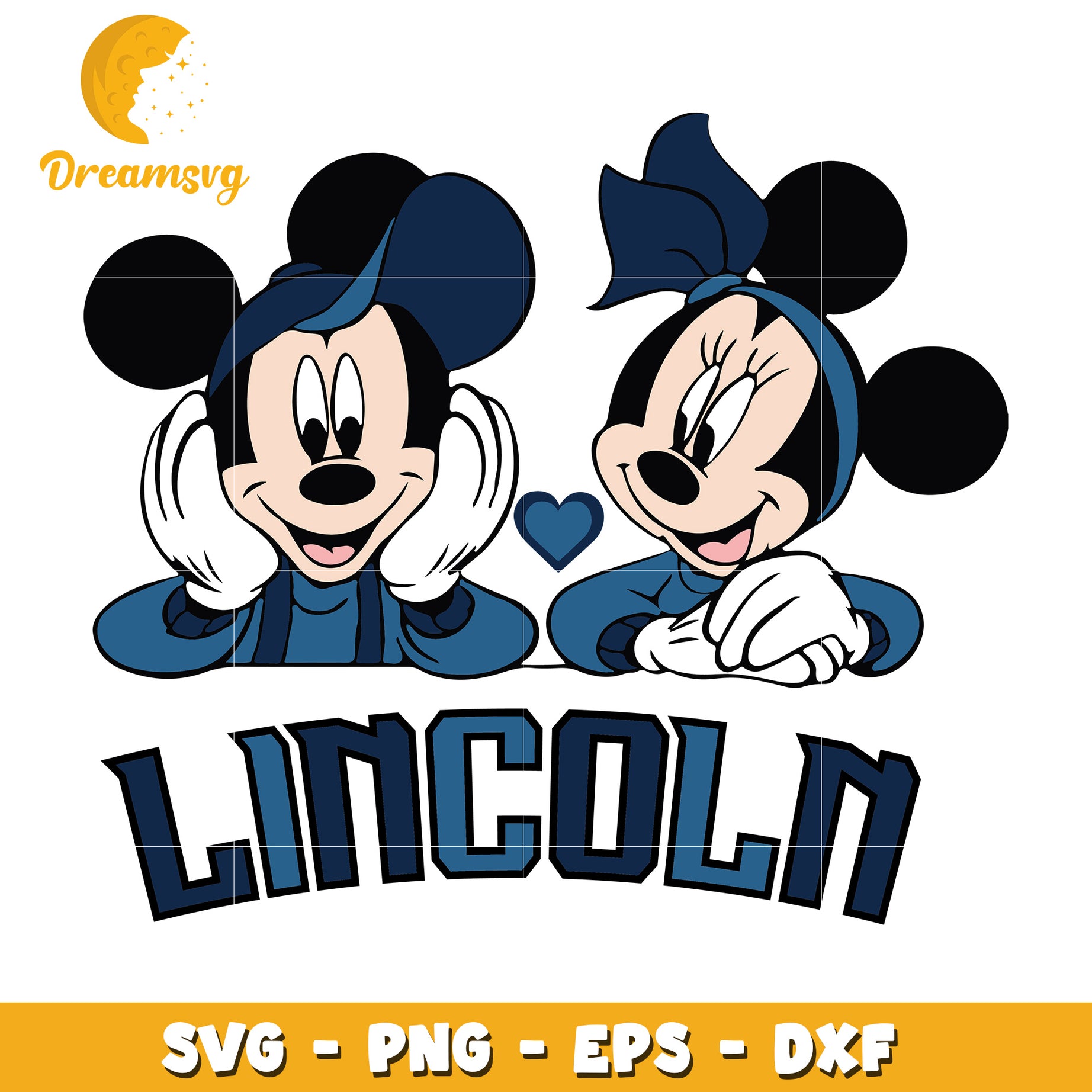 Minnie Mickey Lincoln SVG PNG EPS DXF