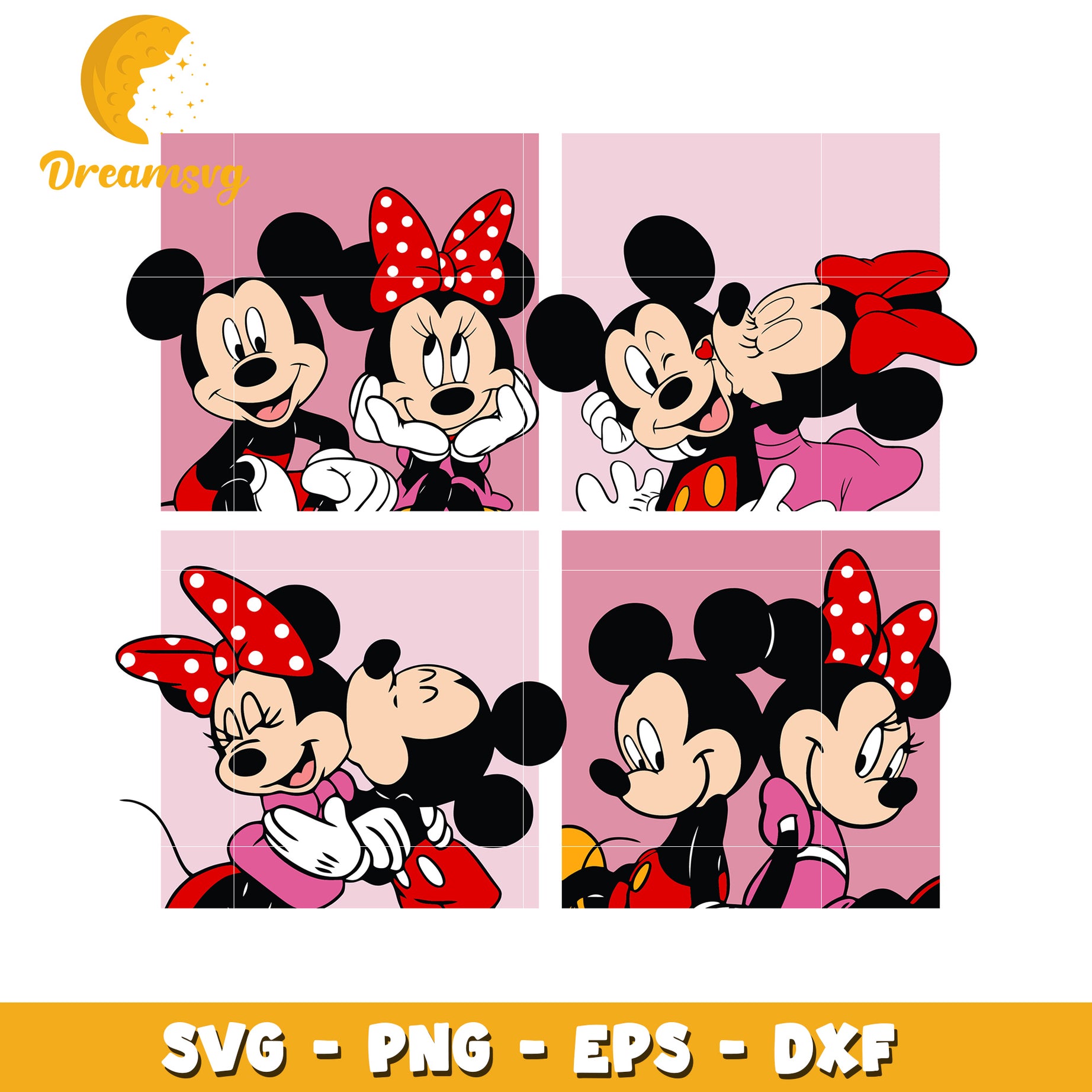 Minnie Mickey Mouse SVG PNG EPS DXF