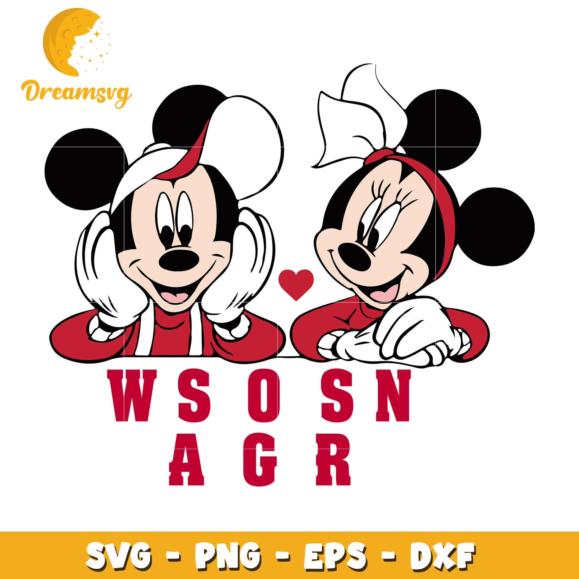 Minnie Mickey SVG PNG EPS DXF Cut File