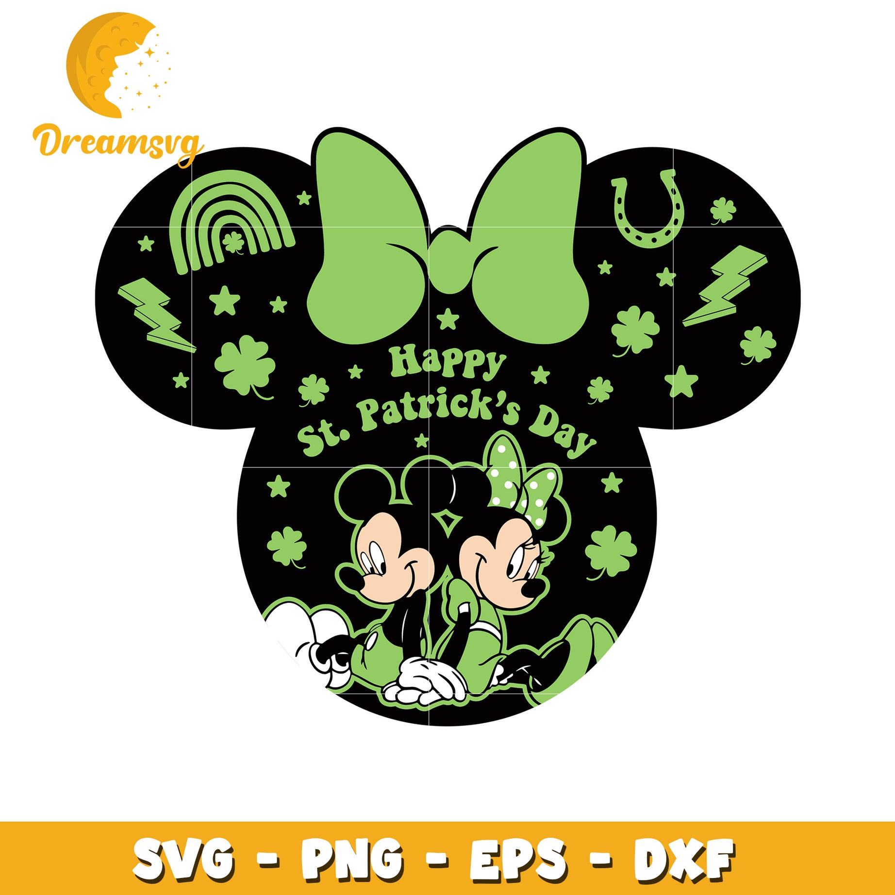 Minnie Mickey St Patricks Day SVG PNG