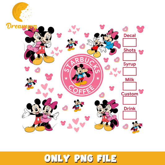 Minnie Mickey Starbucks PNG Decal