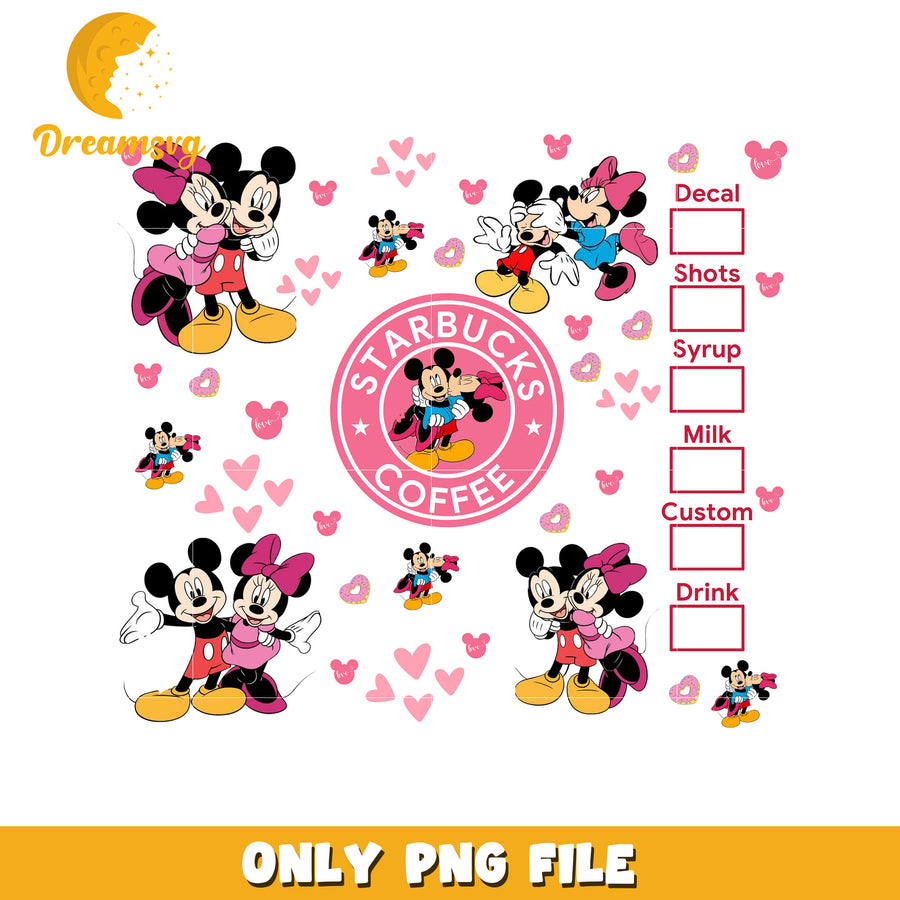 Minnie Mickey Starbucks PNG Decal