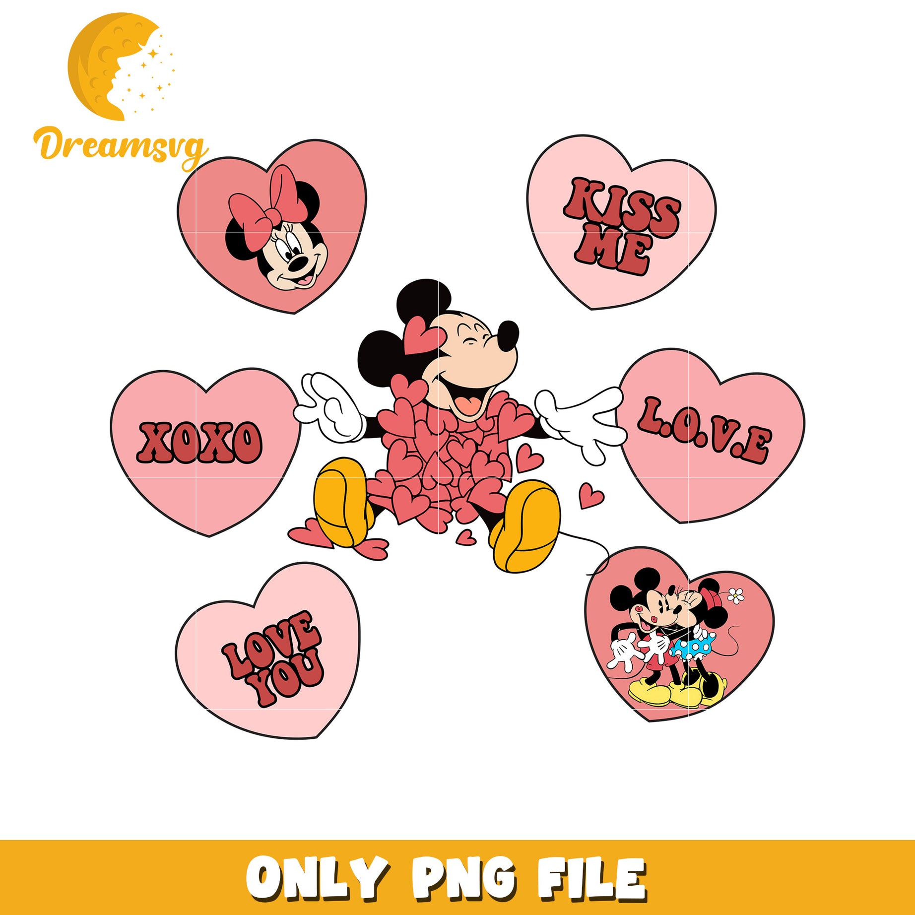 Minnie Mickey Valentine PNG Images