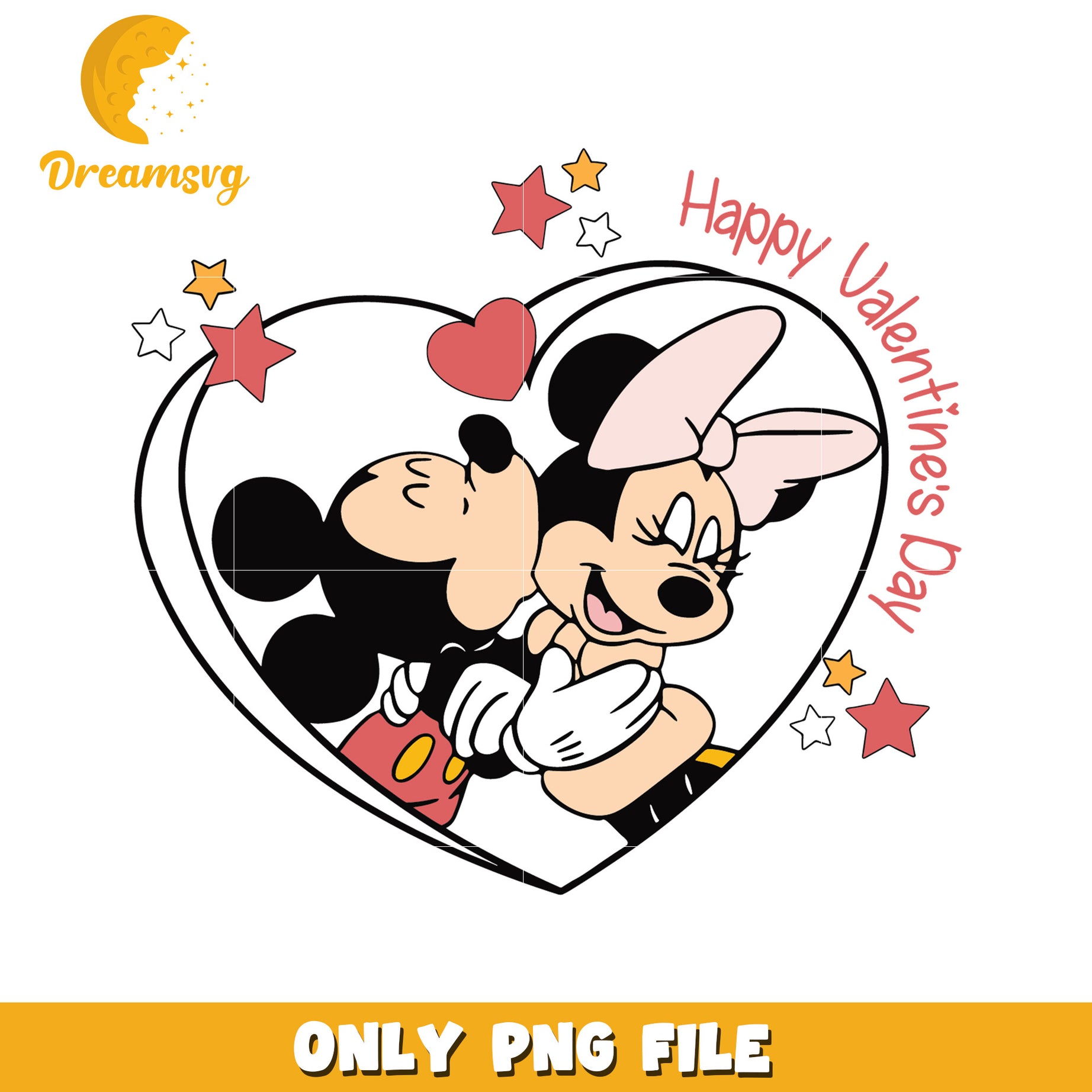 Minnie Mickey Valentine PNG Kiss
