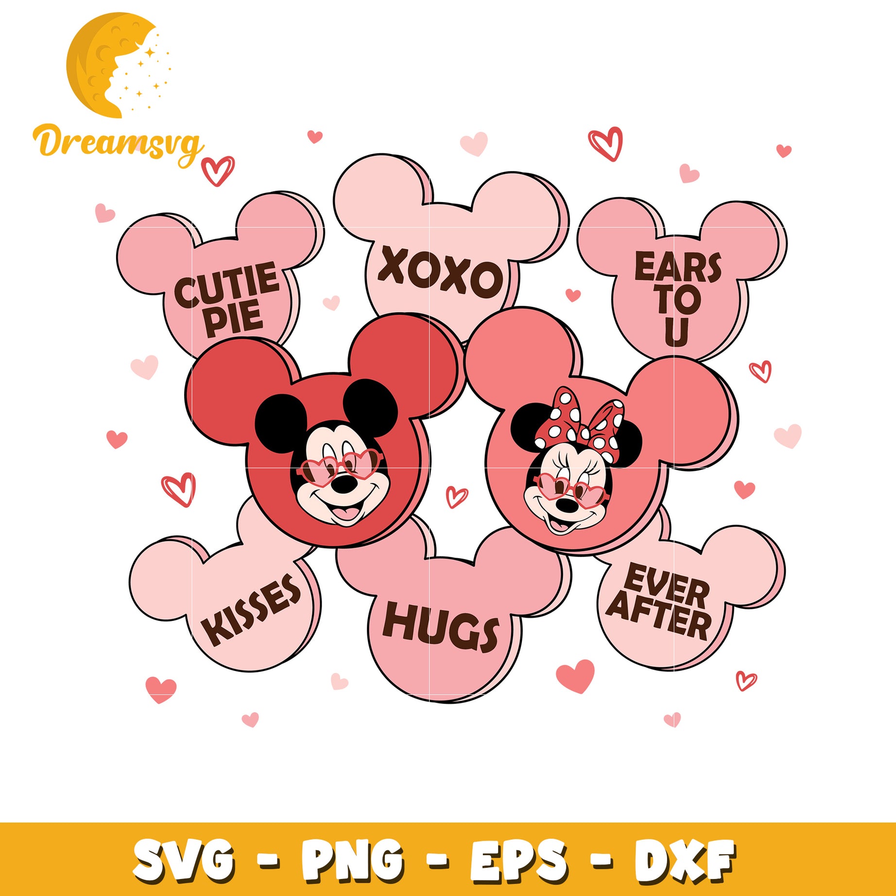 Minnie Mickey Valentine SVG Bundle