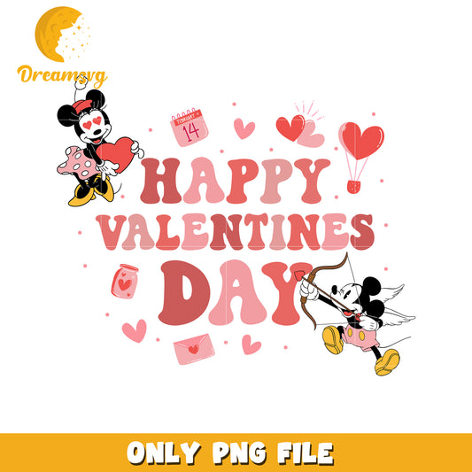 Minnie Mickey Valentines Day PNG