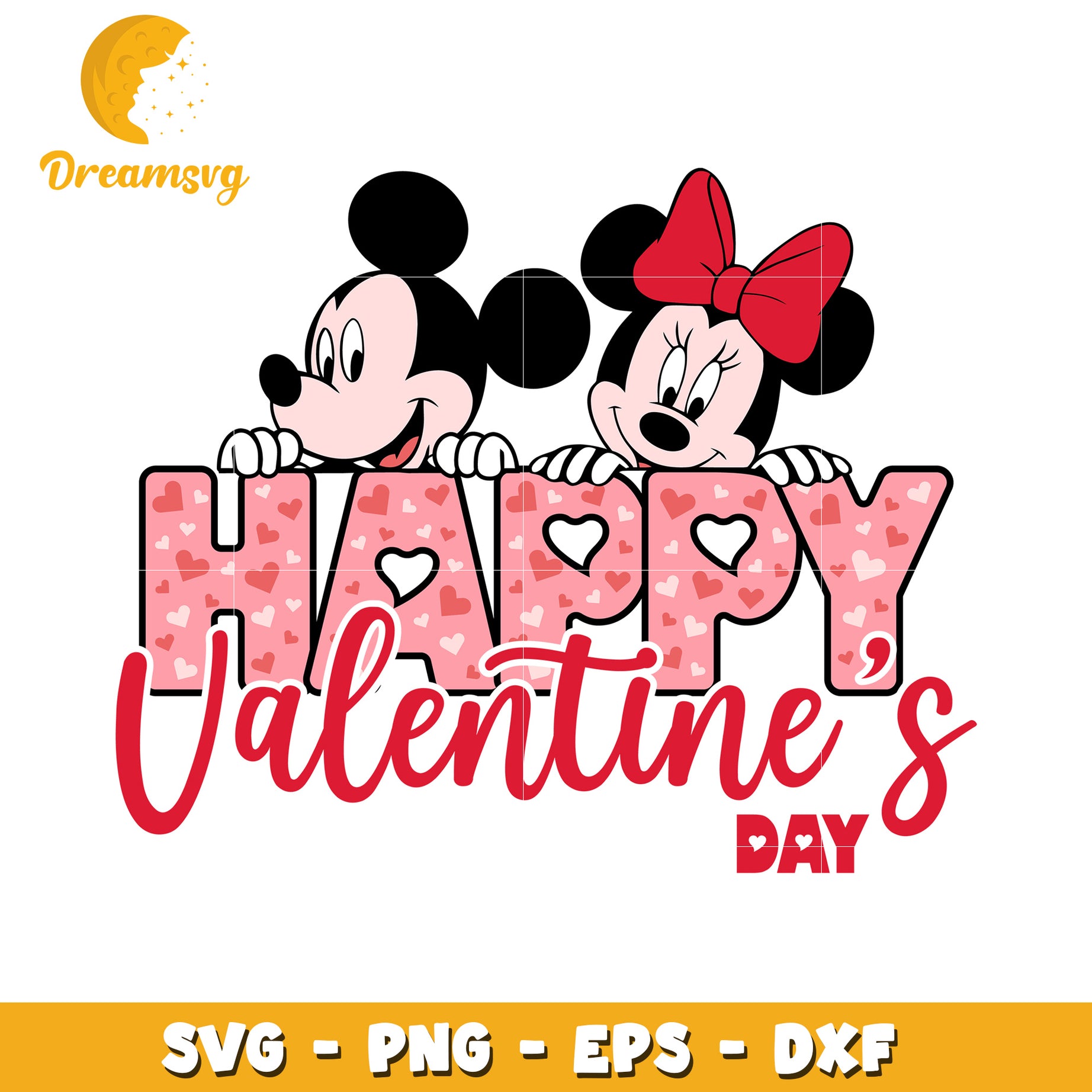 Minnie Mickey Valentines Day SVG