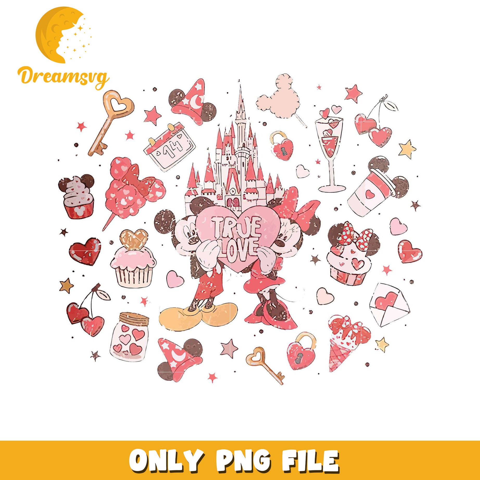 Minnie Mickey Valentines PNG