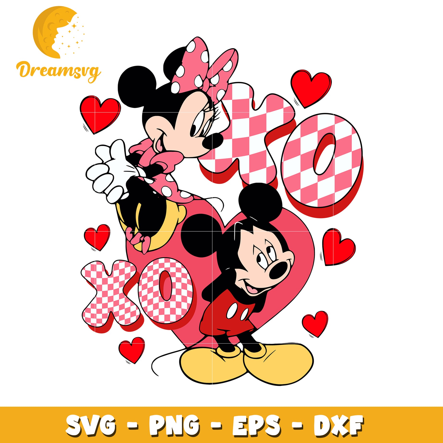 Minnie Mickey Valentines SVG Cut File