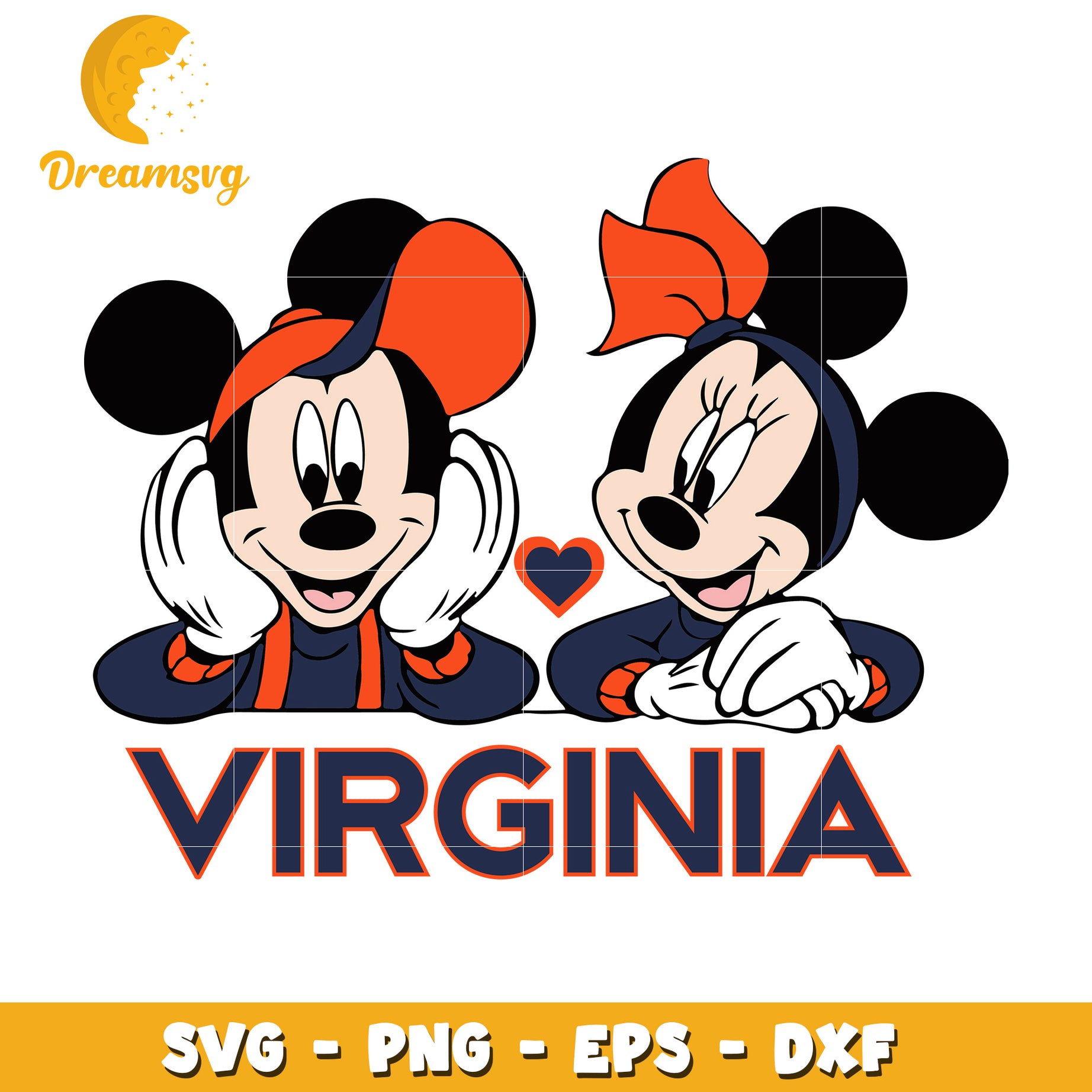 Minnie Mickey Virginia SVG PNG EPS DXF