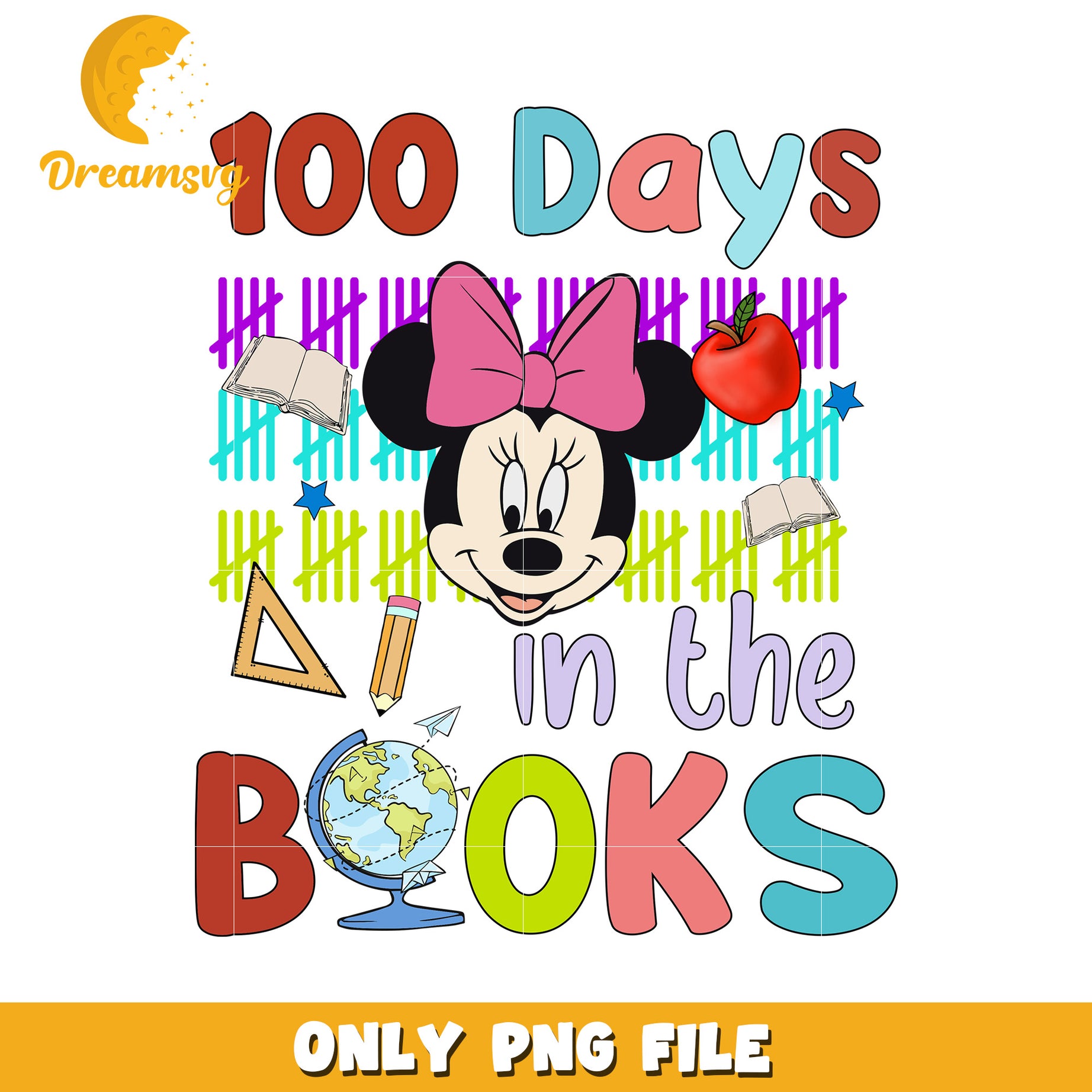 Minnie Mouse 100 Days of School PNG