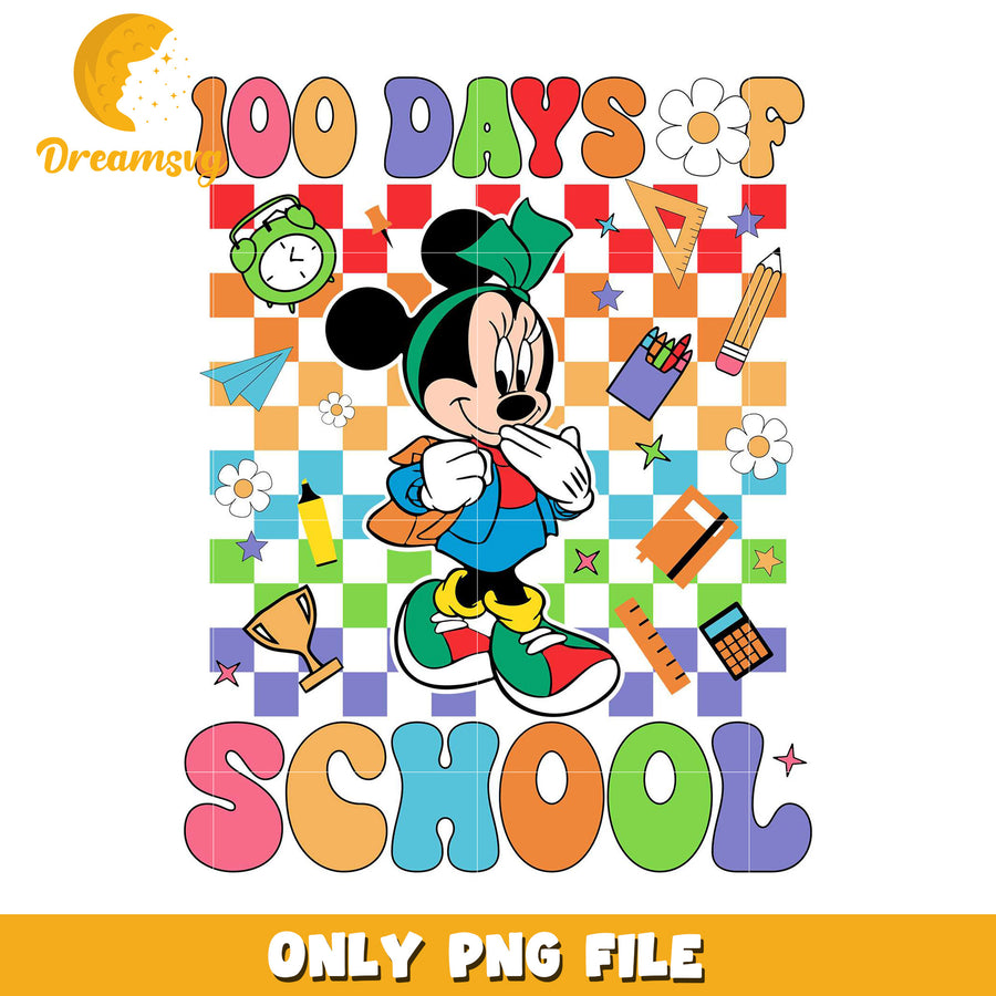 Minnie Mouse 100 Days of School PNG