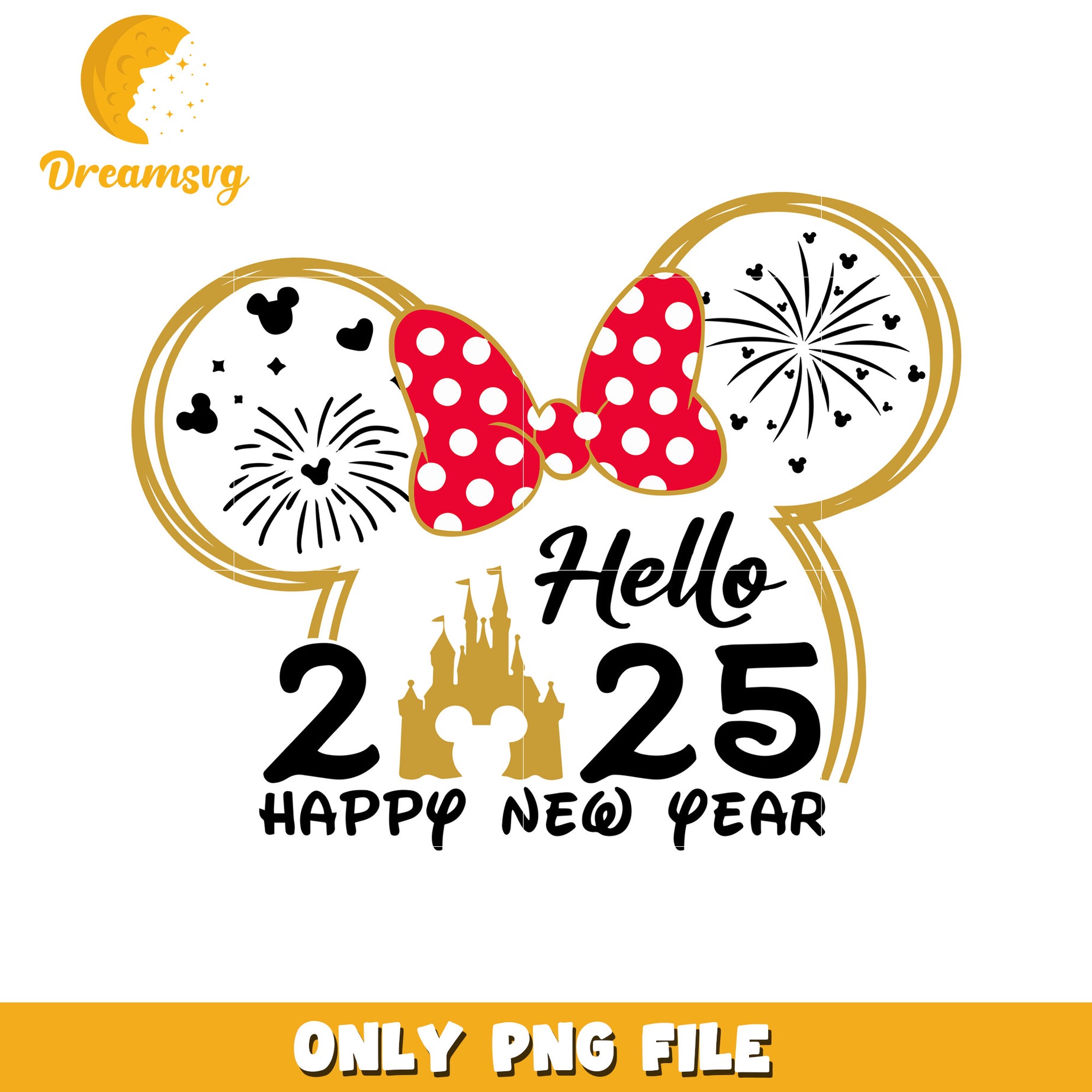 Minnie Mouse 2025 New Year PNG