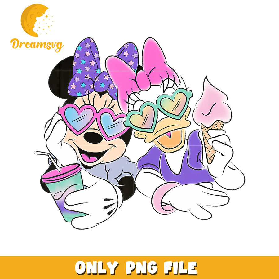 Minnie Mouse And Daisy png, funny images png,  best friends png