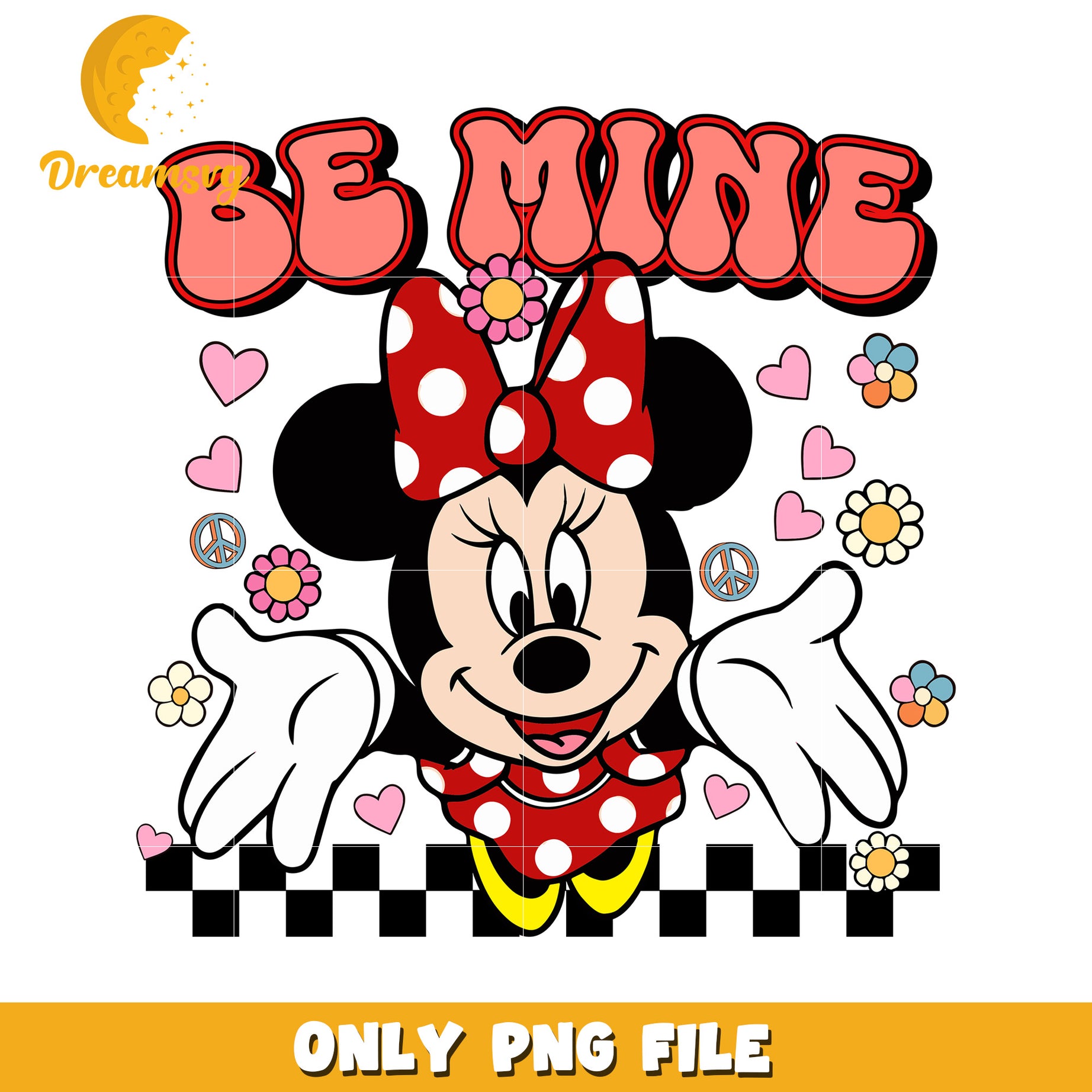 Minnie Mouse Be Mine PNG Graphic