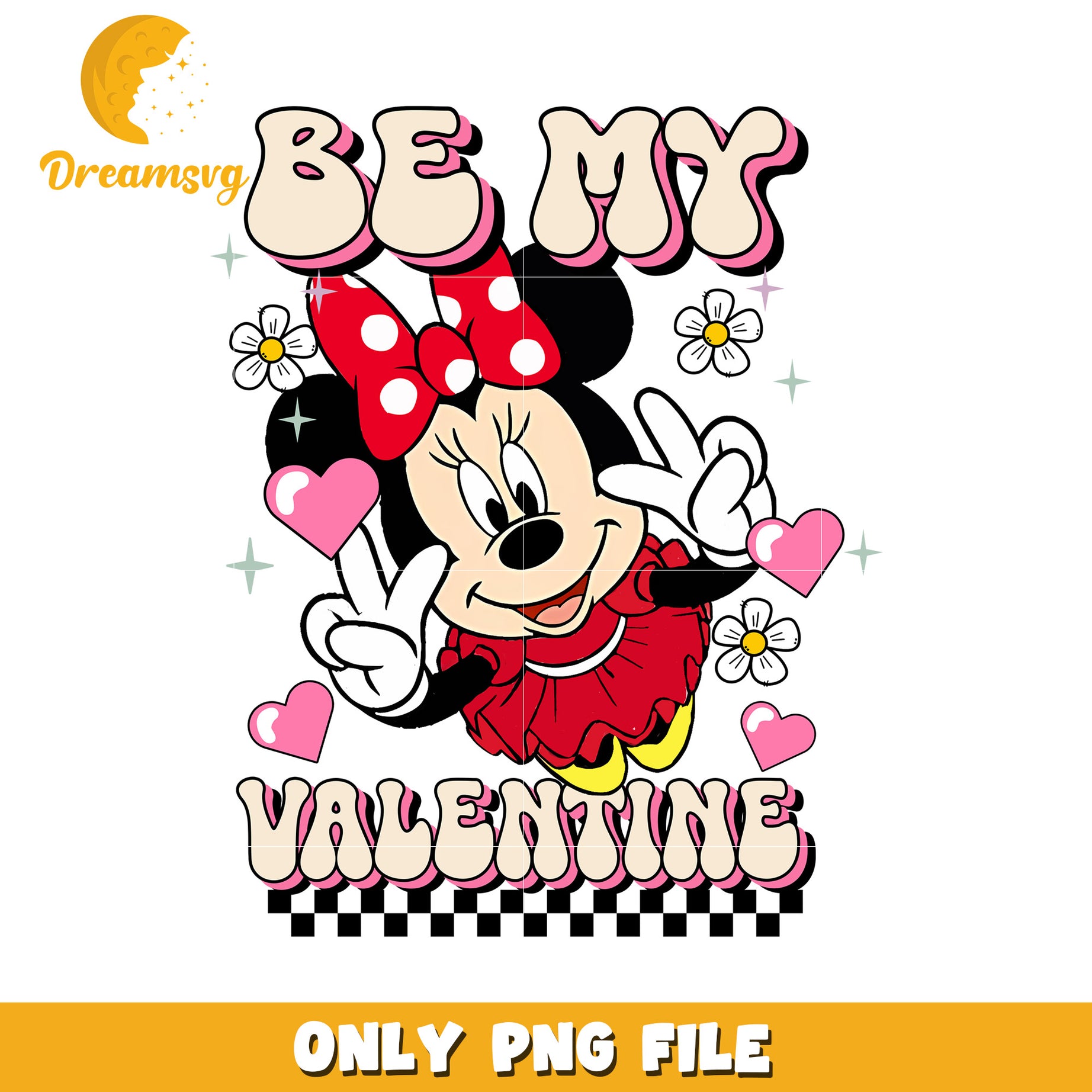 Minnie Mouse Be My Valentine PNG