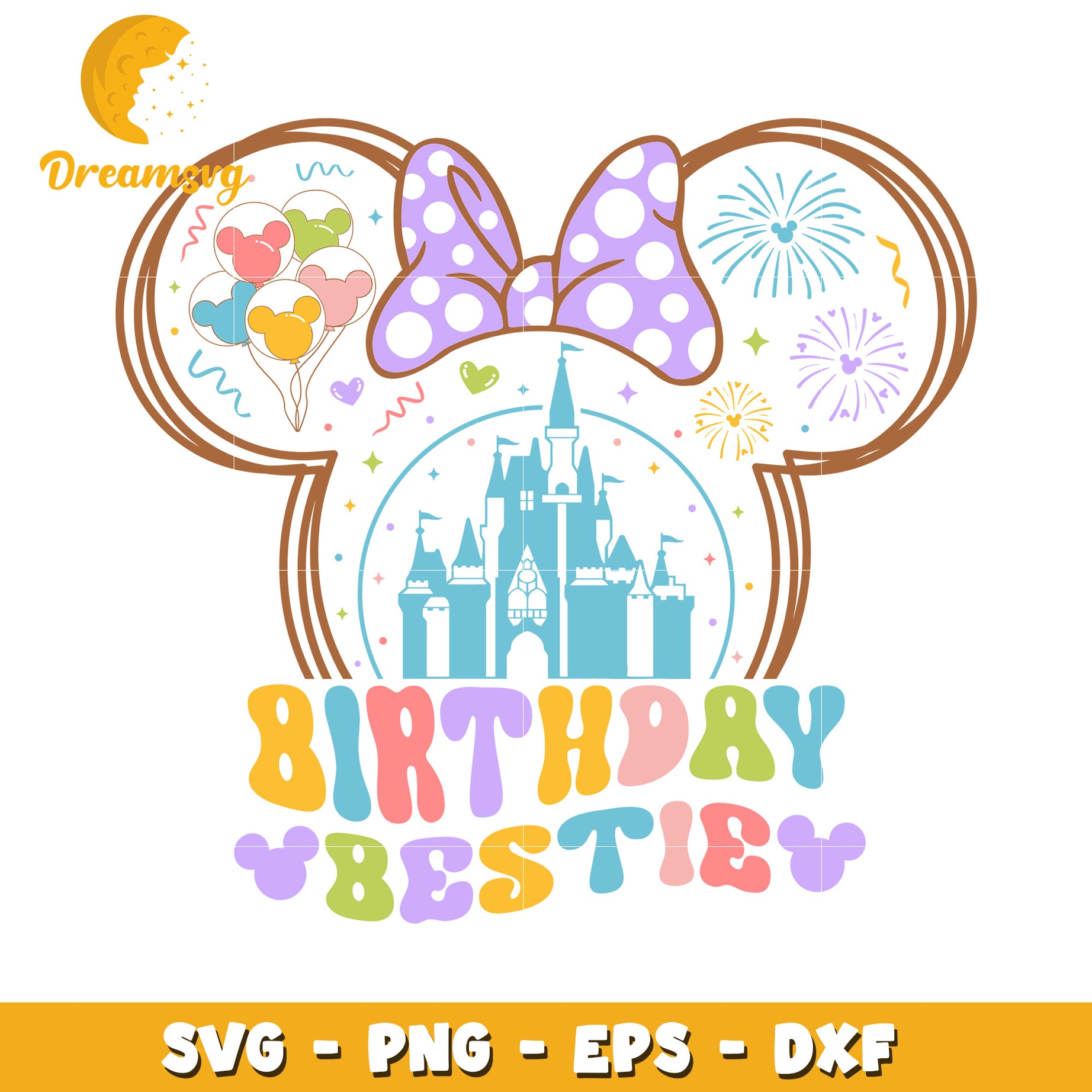 Minnie Mouse Birthday SVG Cut Files