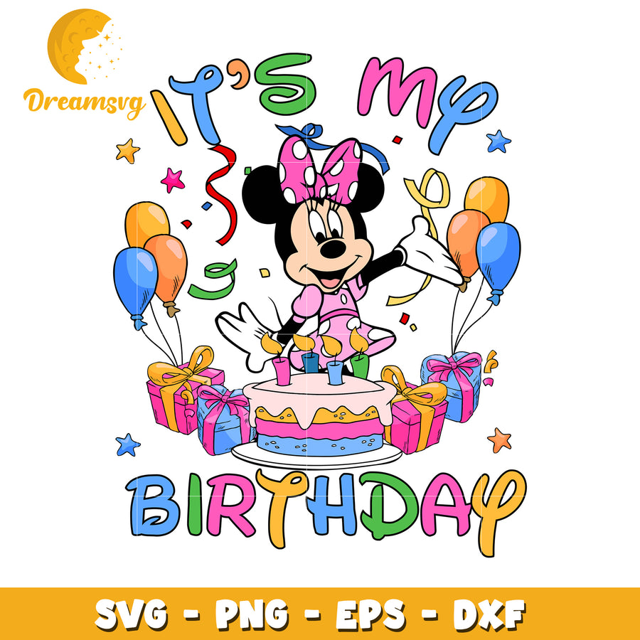 Minnie Mouse Birthday SVG PNG EPS DXF