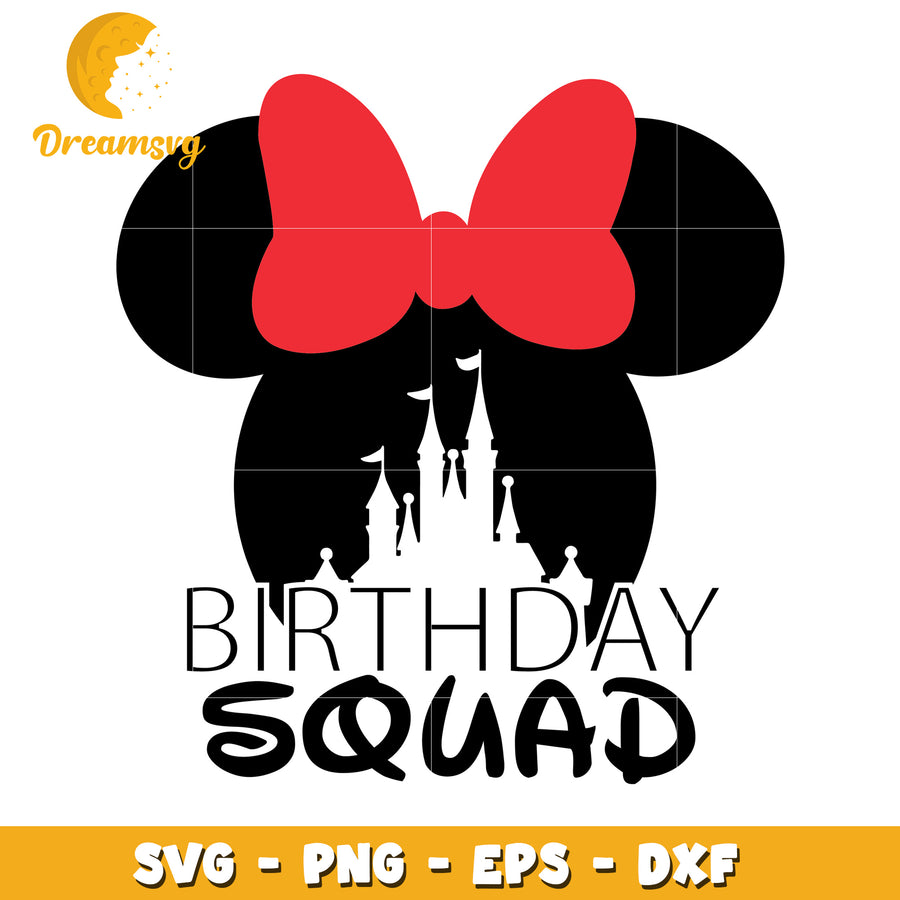 Minnie Mouse Birthday Squad SVG