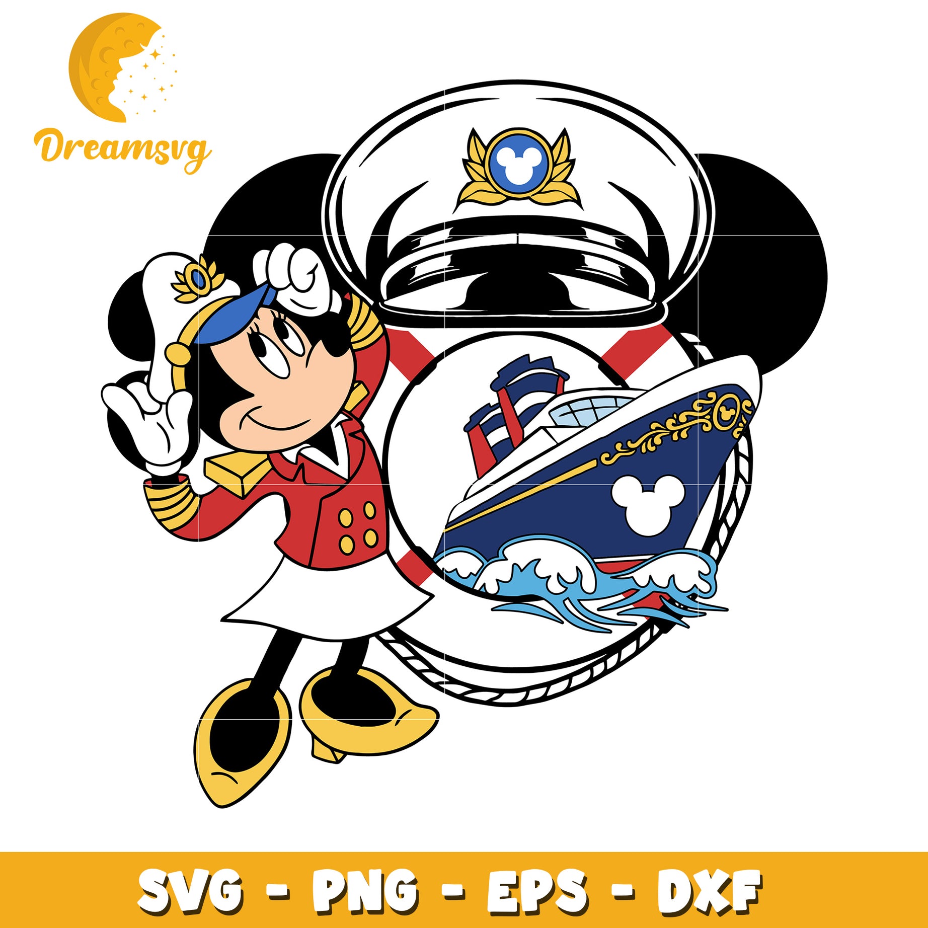 Minnie Mouse Cruise Ship SVG PNG EPS DXF
