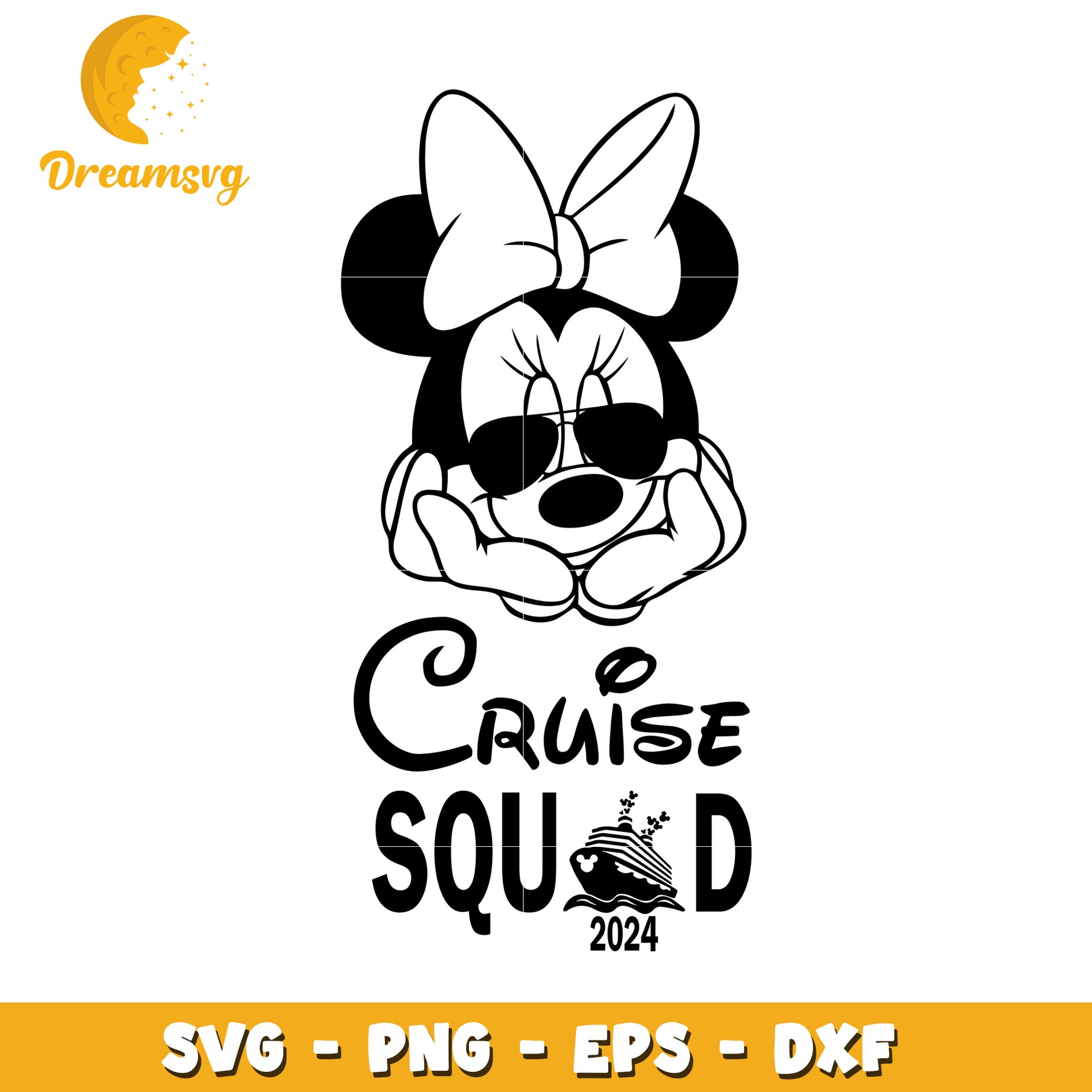 Minnie Mouse Cruise Squad 2024 SVG PNG