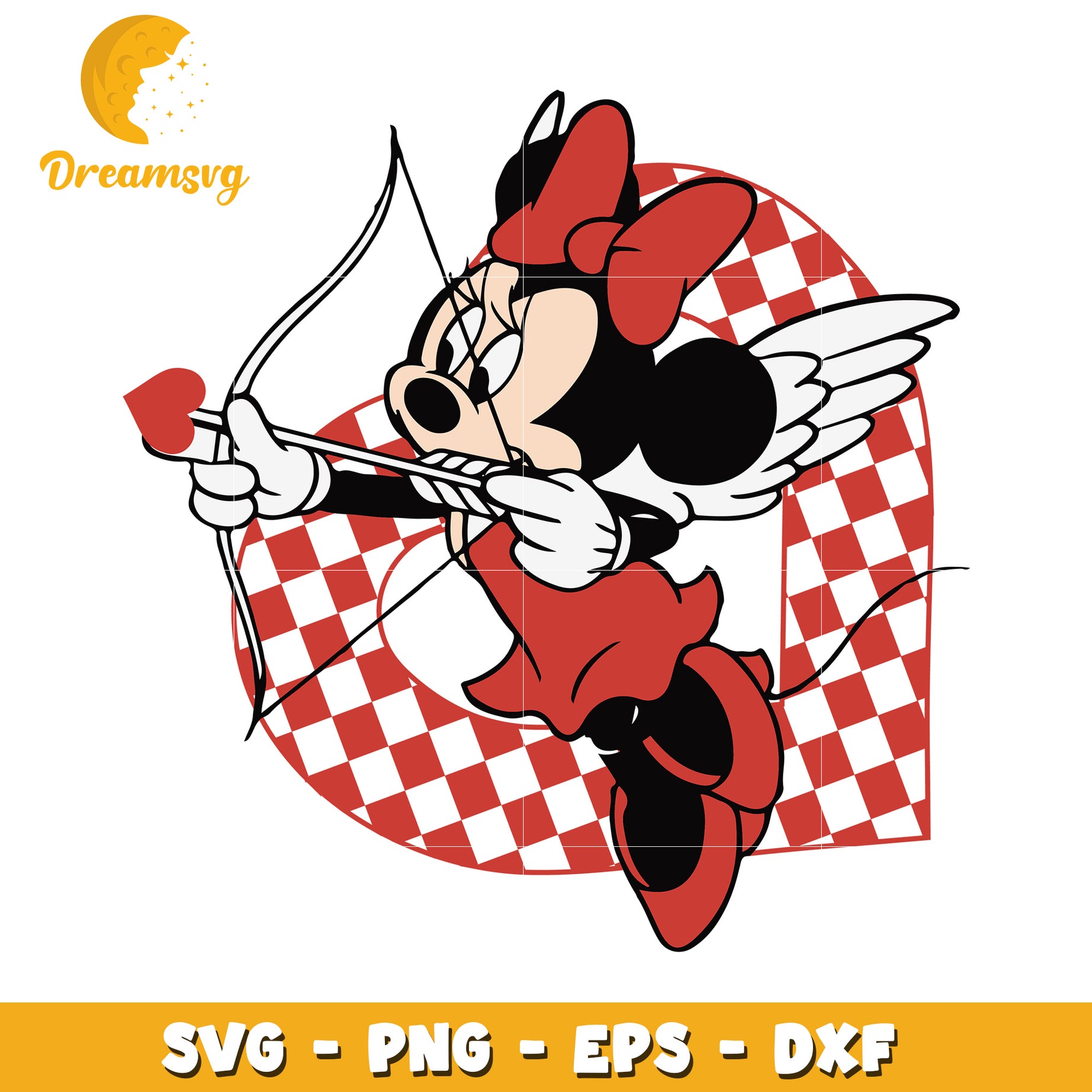 Minnie Mouse Cupid SVG PNG EPS DXF