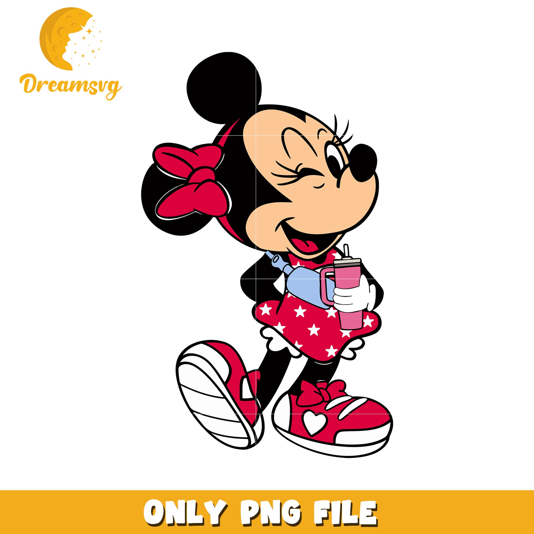 Minnie Mouse Cute PNG File for Crafts and Design Projects