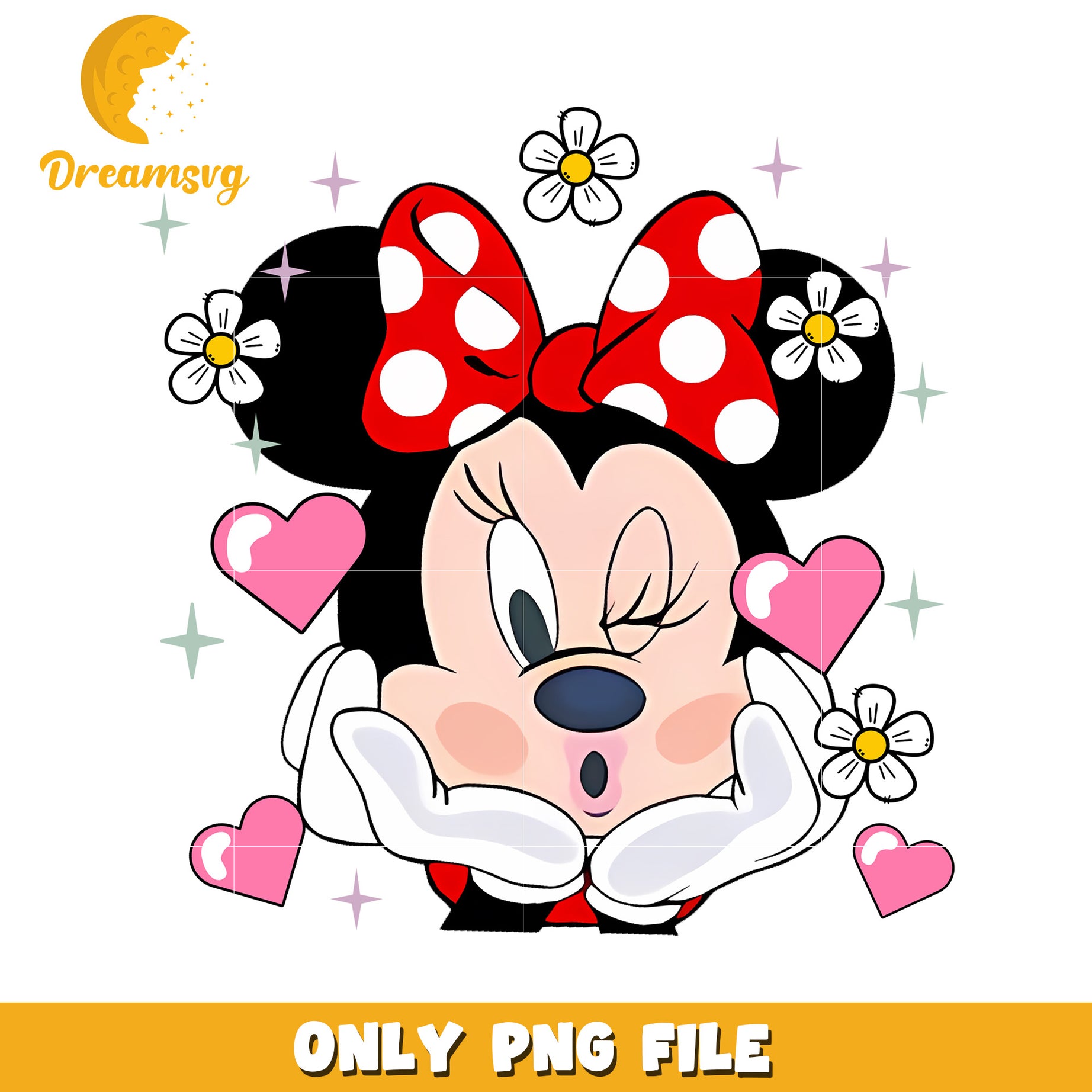 Minnie Mouse Cute PNG File for Creative Projects and Crafts