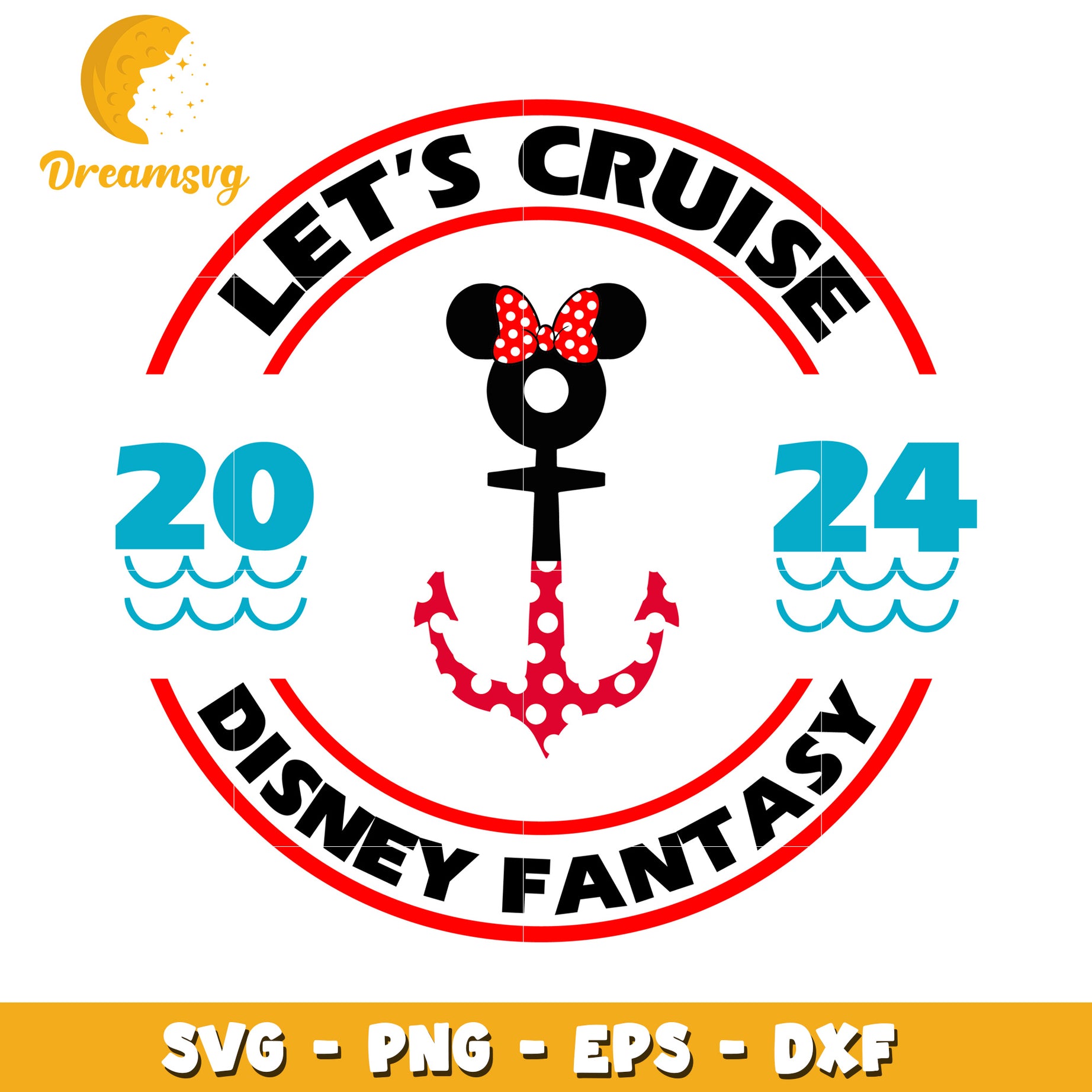 Minnie Mouse Disney Cruise SVG Cut File