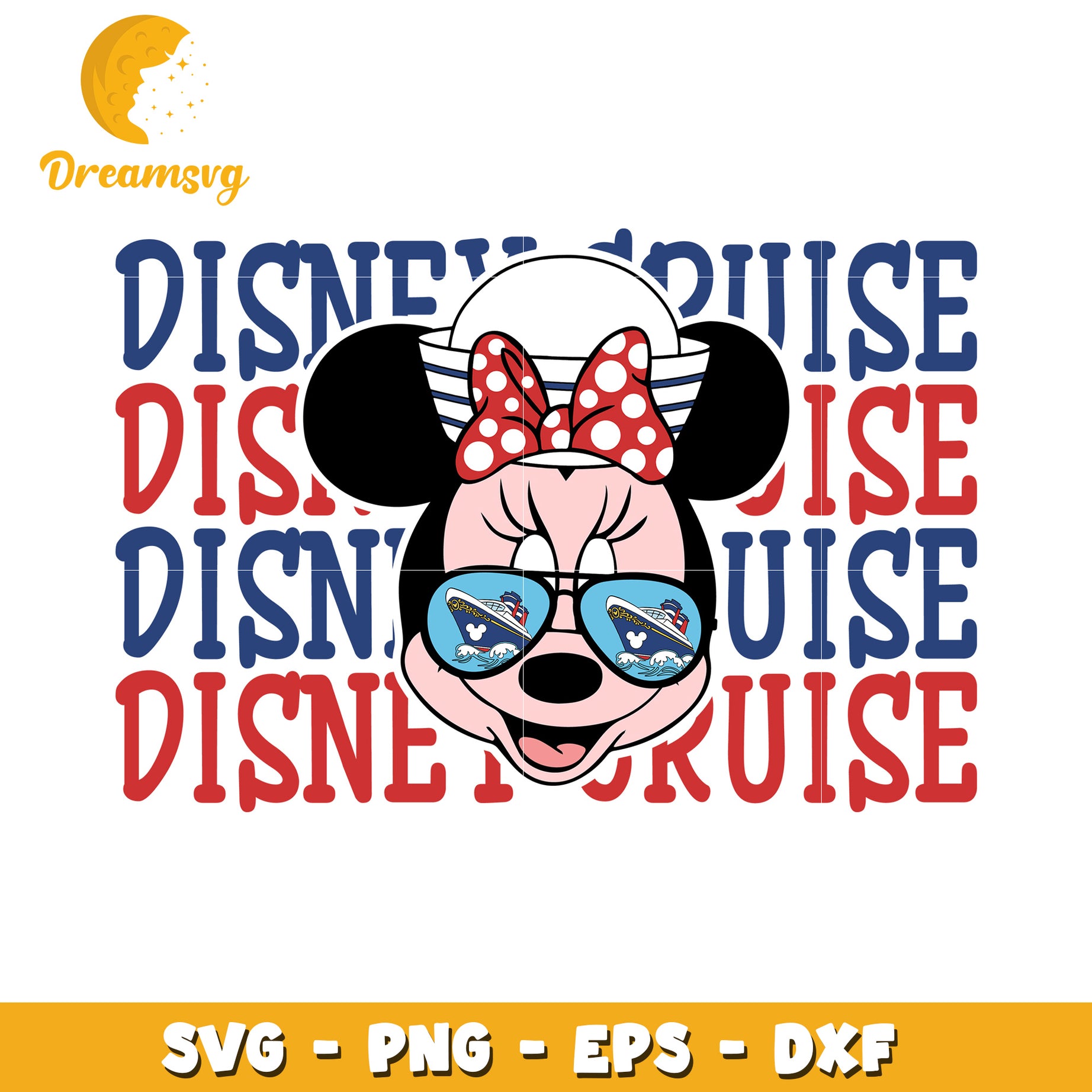 Minnie Mouse Disney Cruise SVG PNG EPS DXF