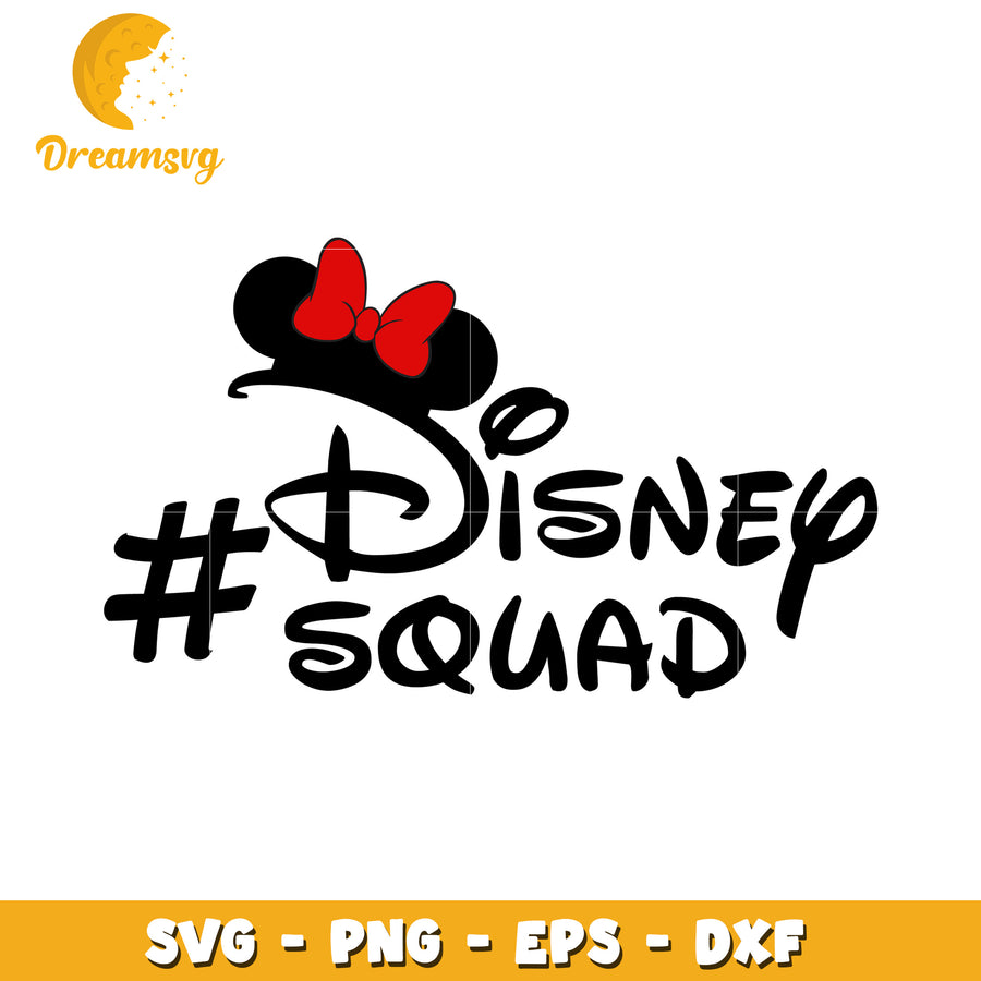 Minnie Mouse Disney Squad SVG PNG EPS DXF