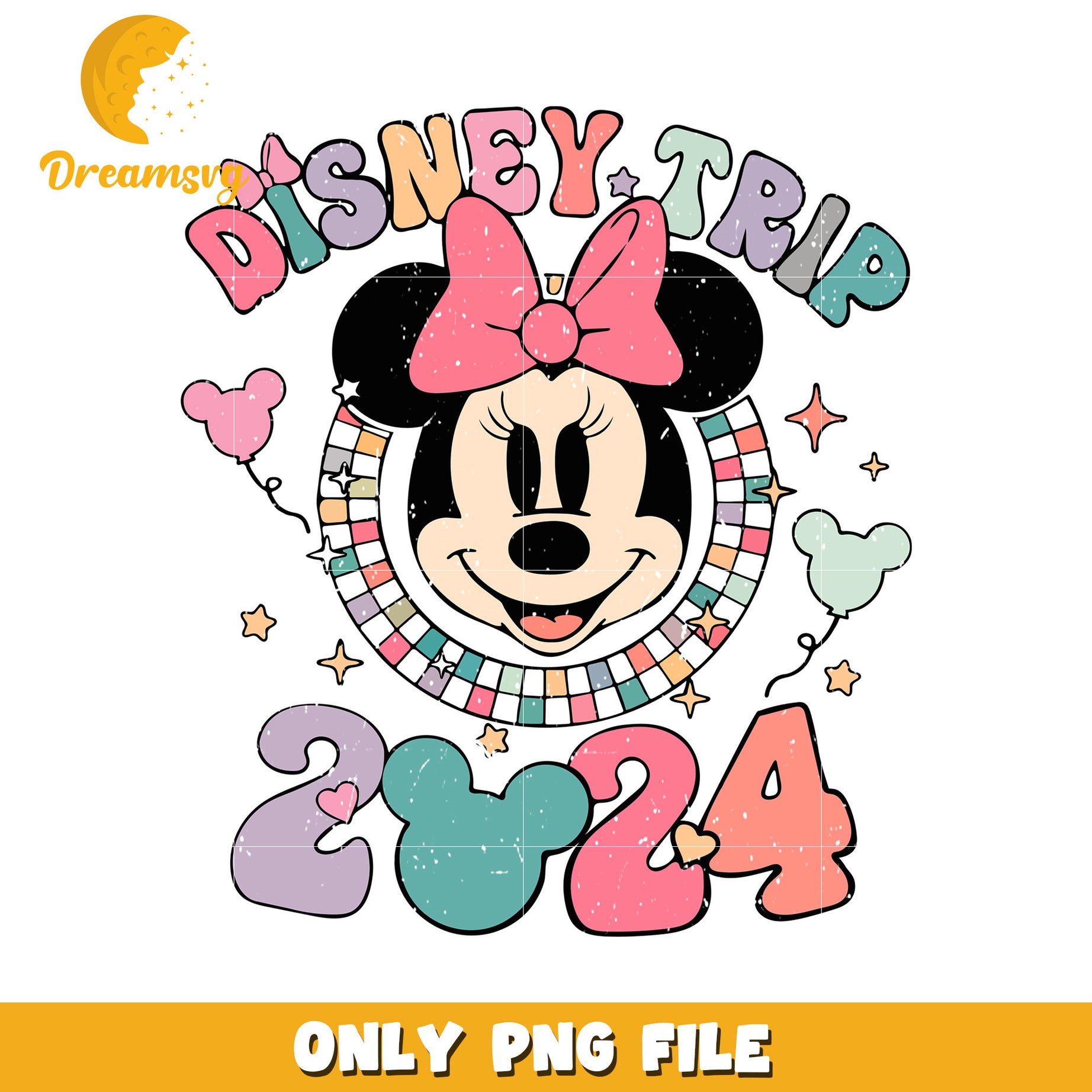 Minnie Mouse Disney Trip 2024 PNG