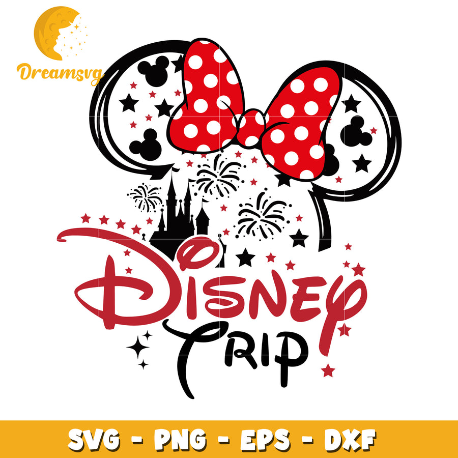 Minnie Mouse Disney Trip SVG Cut File