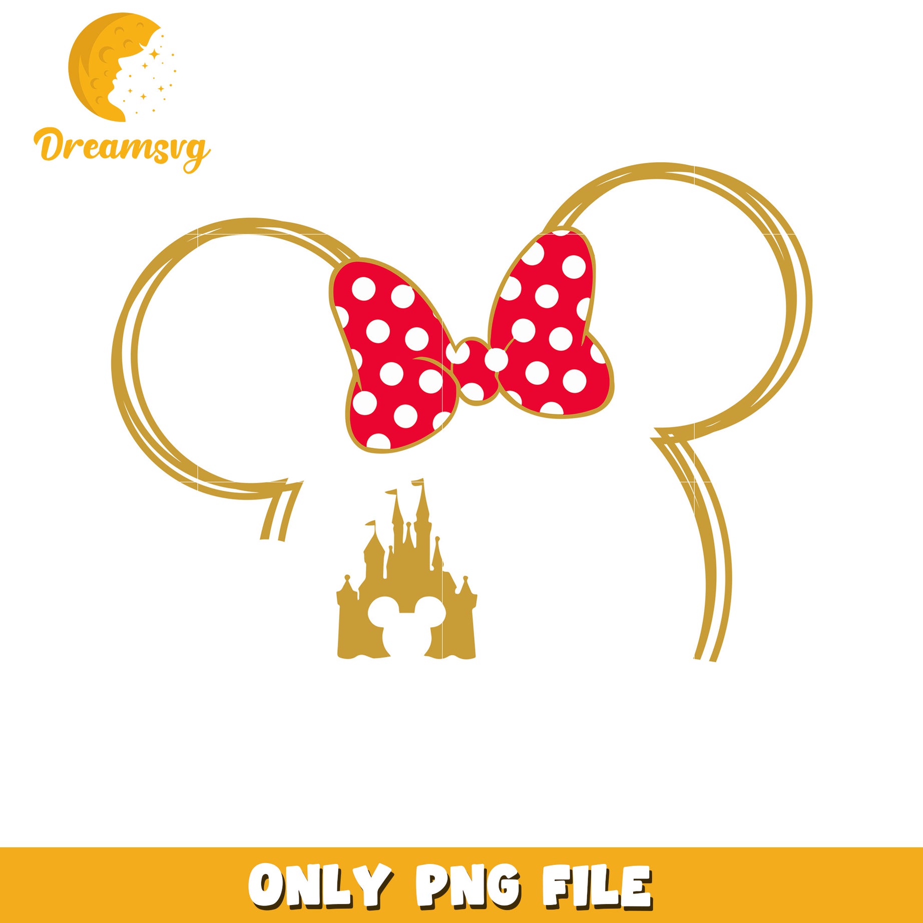 Minnie Mouse Ears PNG Disney Castle