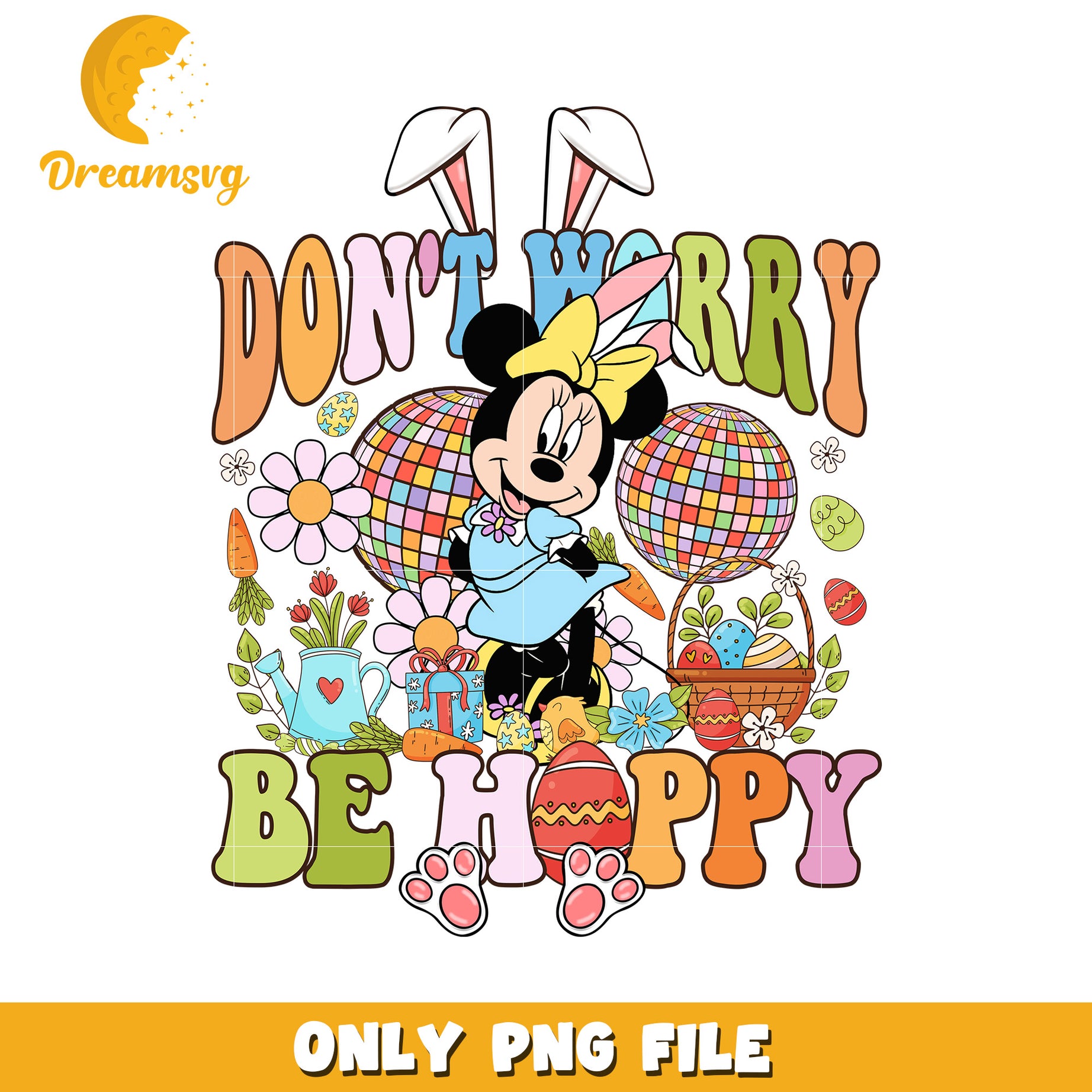 Minnie Mouse Easter PNG Design