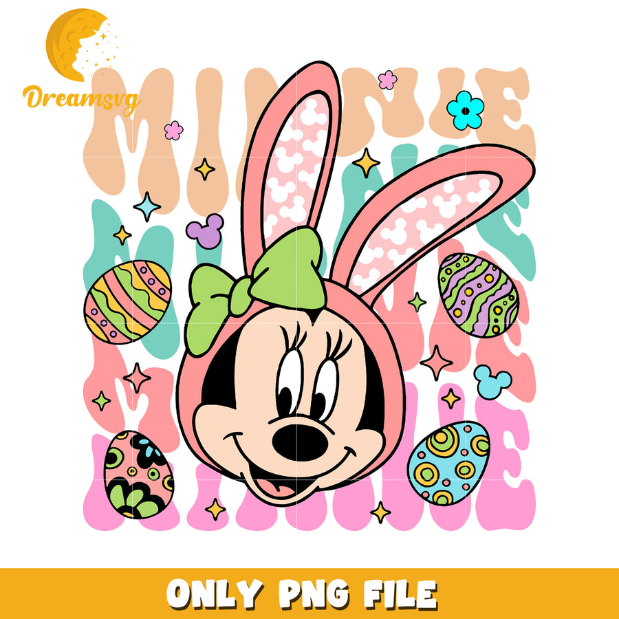 Minnie Mouse Easter PNG Design Cute Bunny Rabbit Art