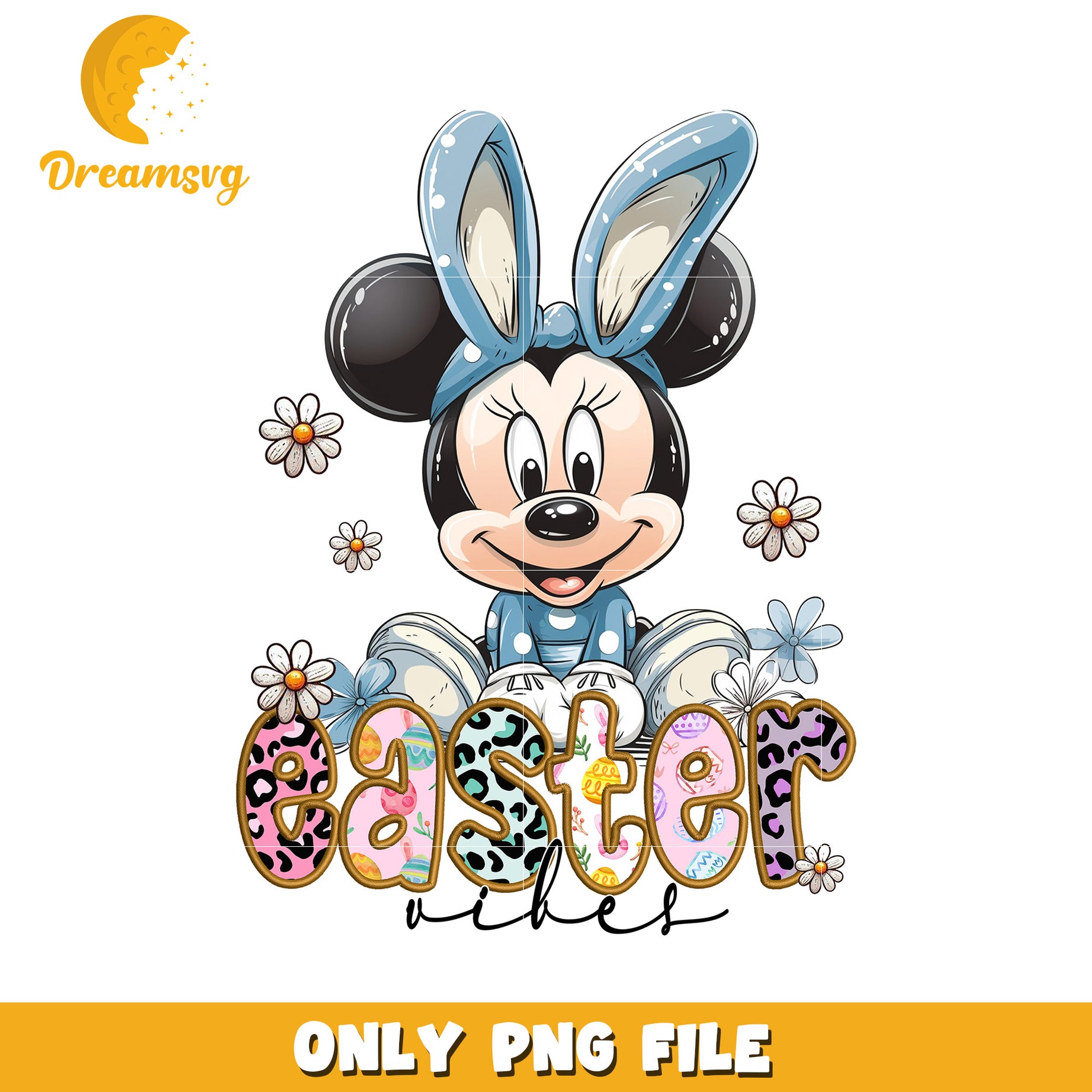 Minnie Mouse Easter PNG Wishes