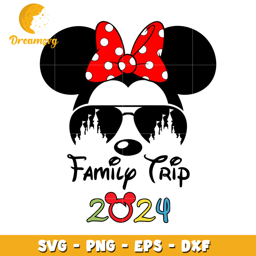 Minnie Mouse Family Trip 2024 SVG