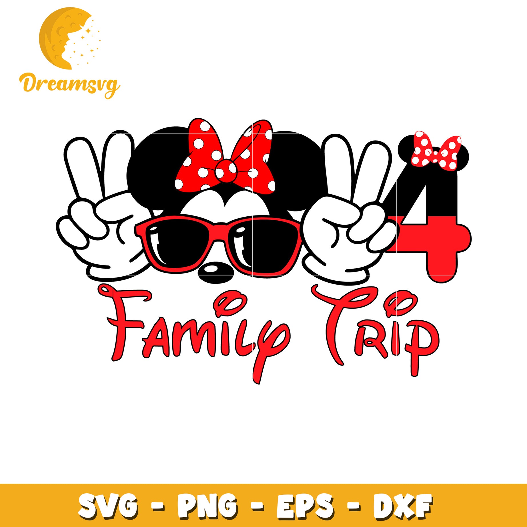 Minnie Mouse Family Trip SVG PNG EPS DXF