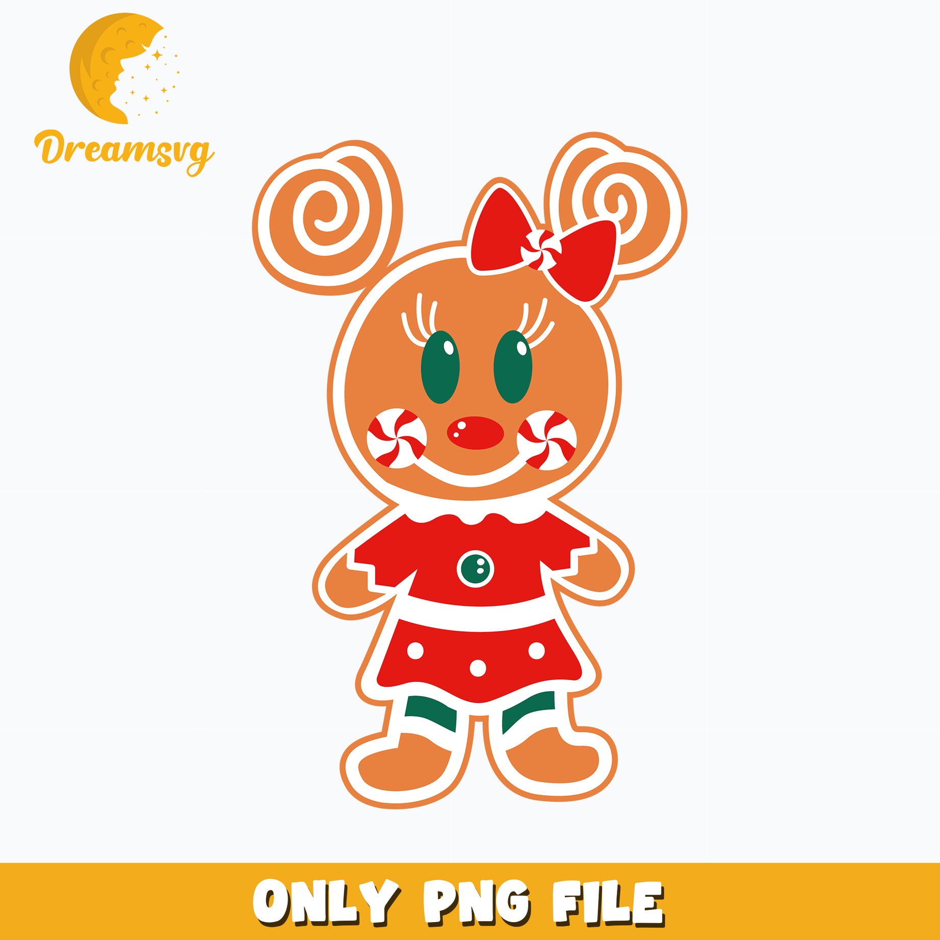 Minnie Mouse Gingerbread png