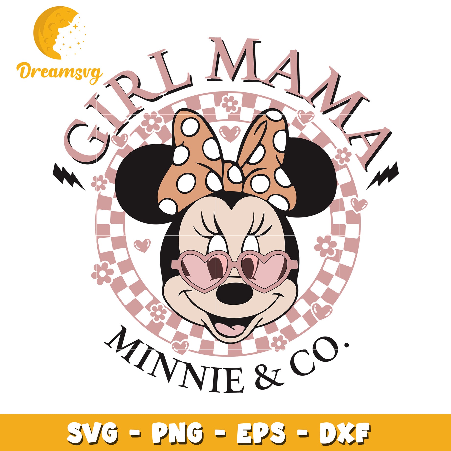 Minnie Mouse Girl Mama SVG PNG EPS DXF