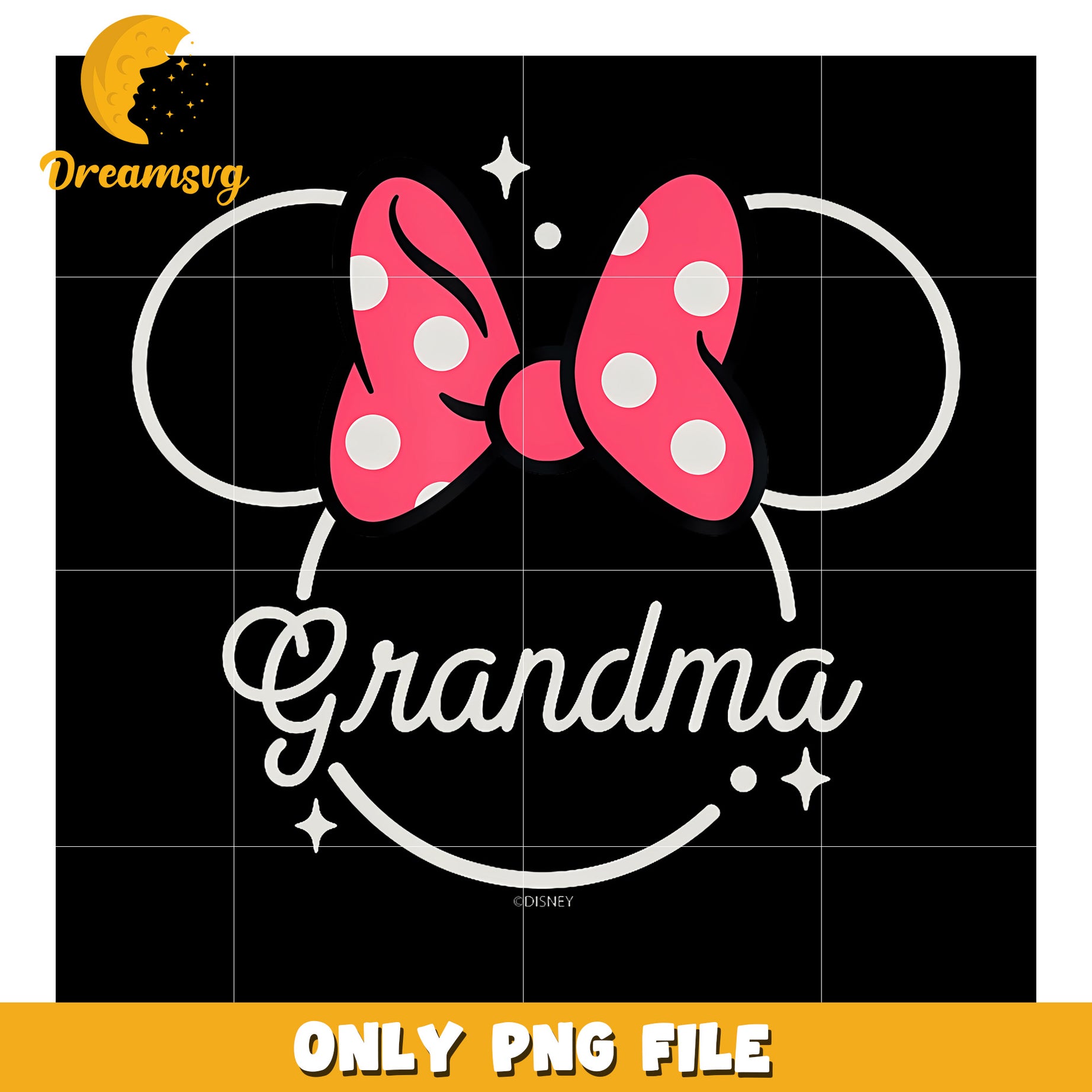 Minnie Mouse Grandma Head Icon png, halloween season png, halloween era png