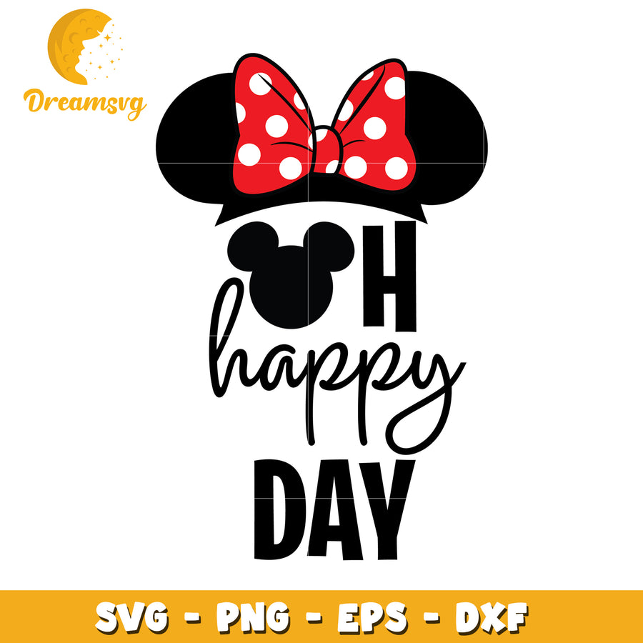 Minnie Mouse Happy Day SVG Cut File