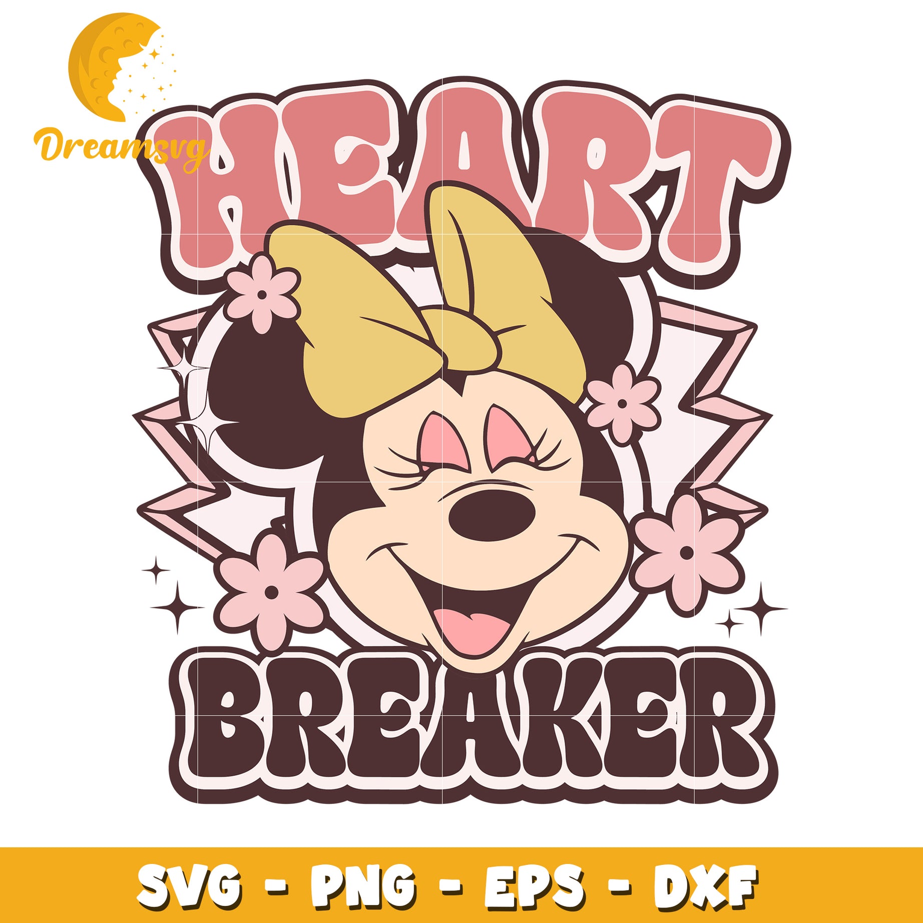 Minnie Mouse Heartbreaker SVG Cut File