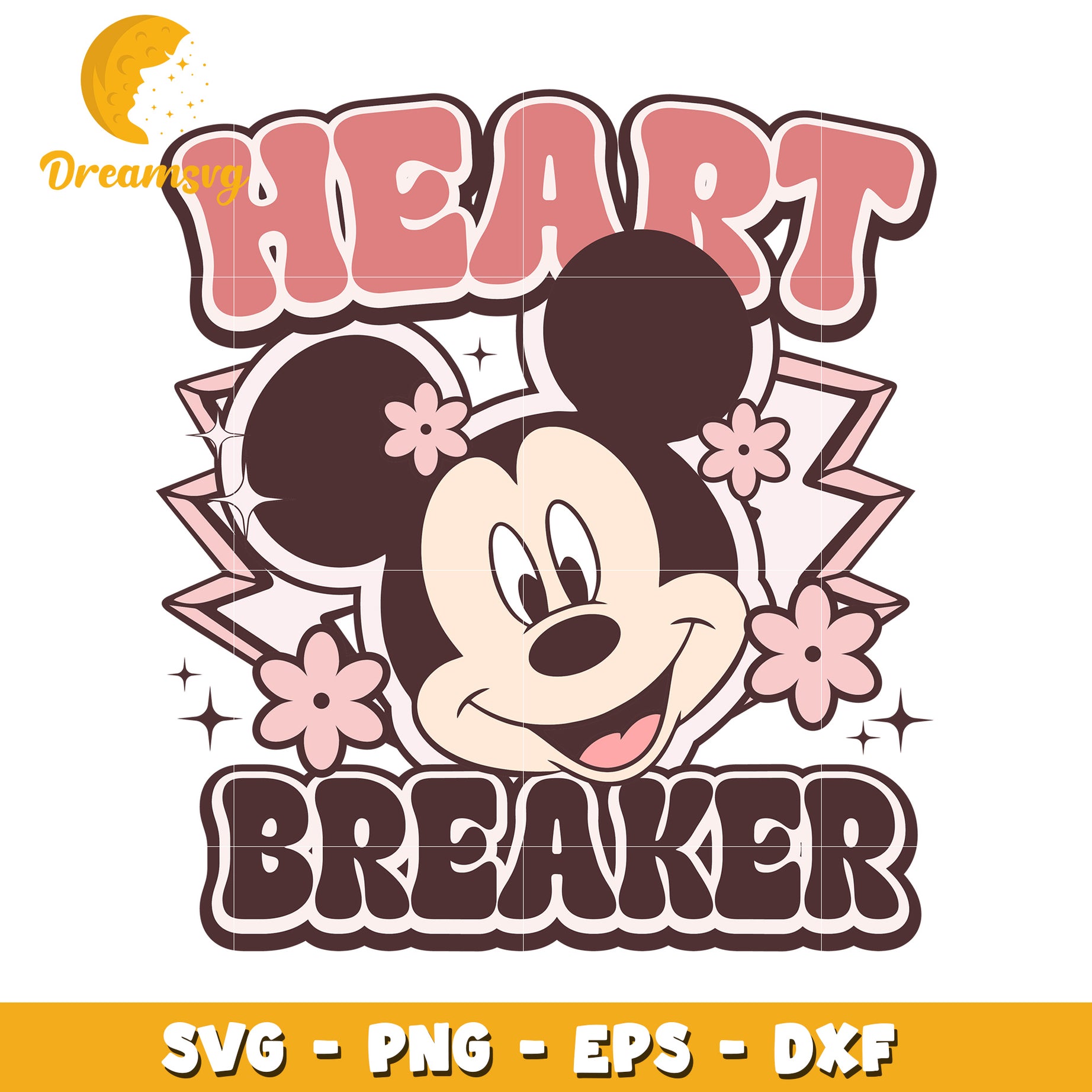 Minnie Mouse Heartbreaker SVG PNG EPS DXF